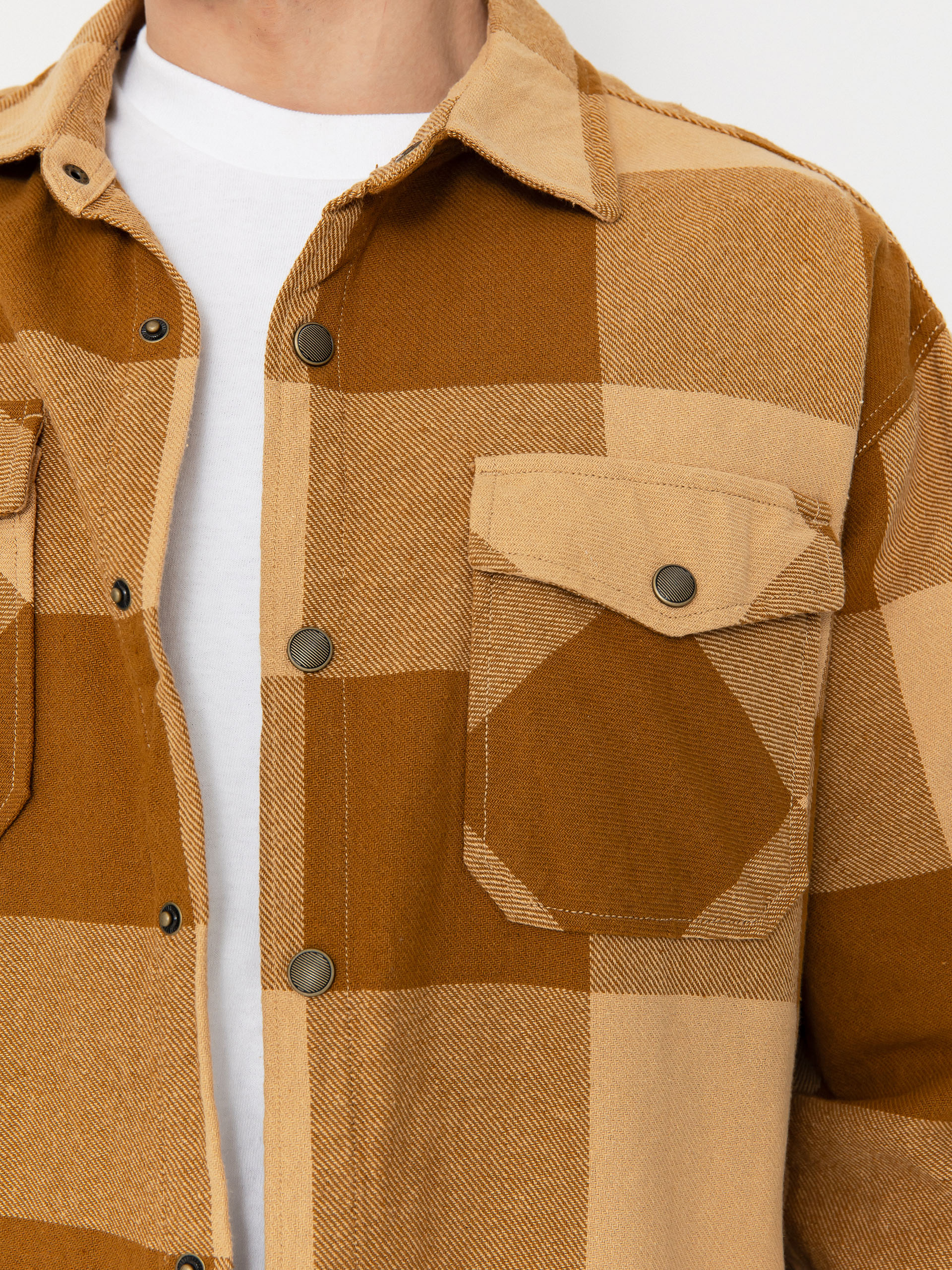 Košile Brixton Selden Flannel (washed copper/curry buffalo)