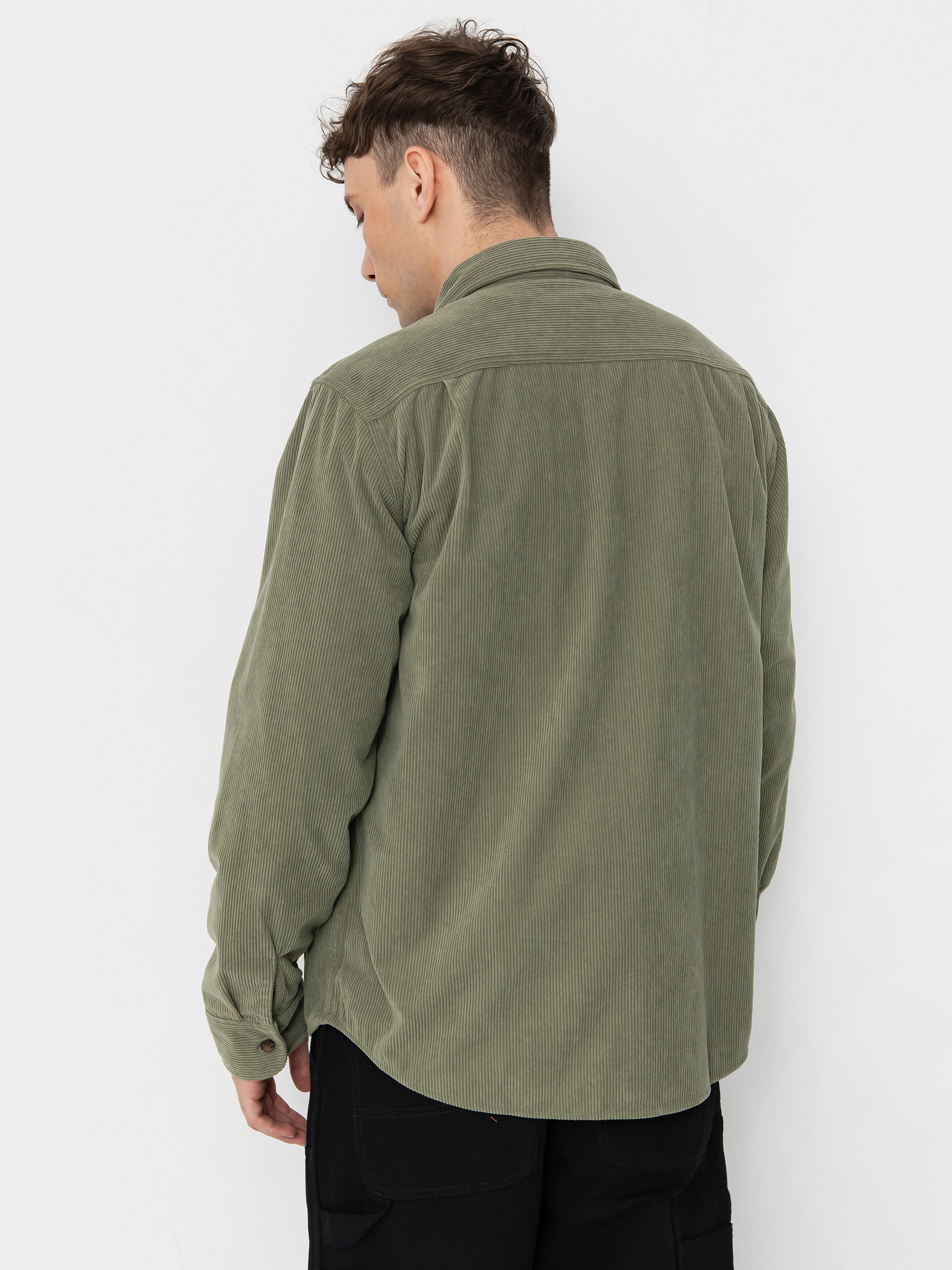 Košile Brixton The Field Corduroy Overshirt (military olive)