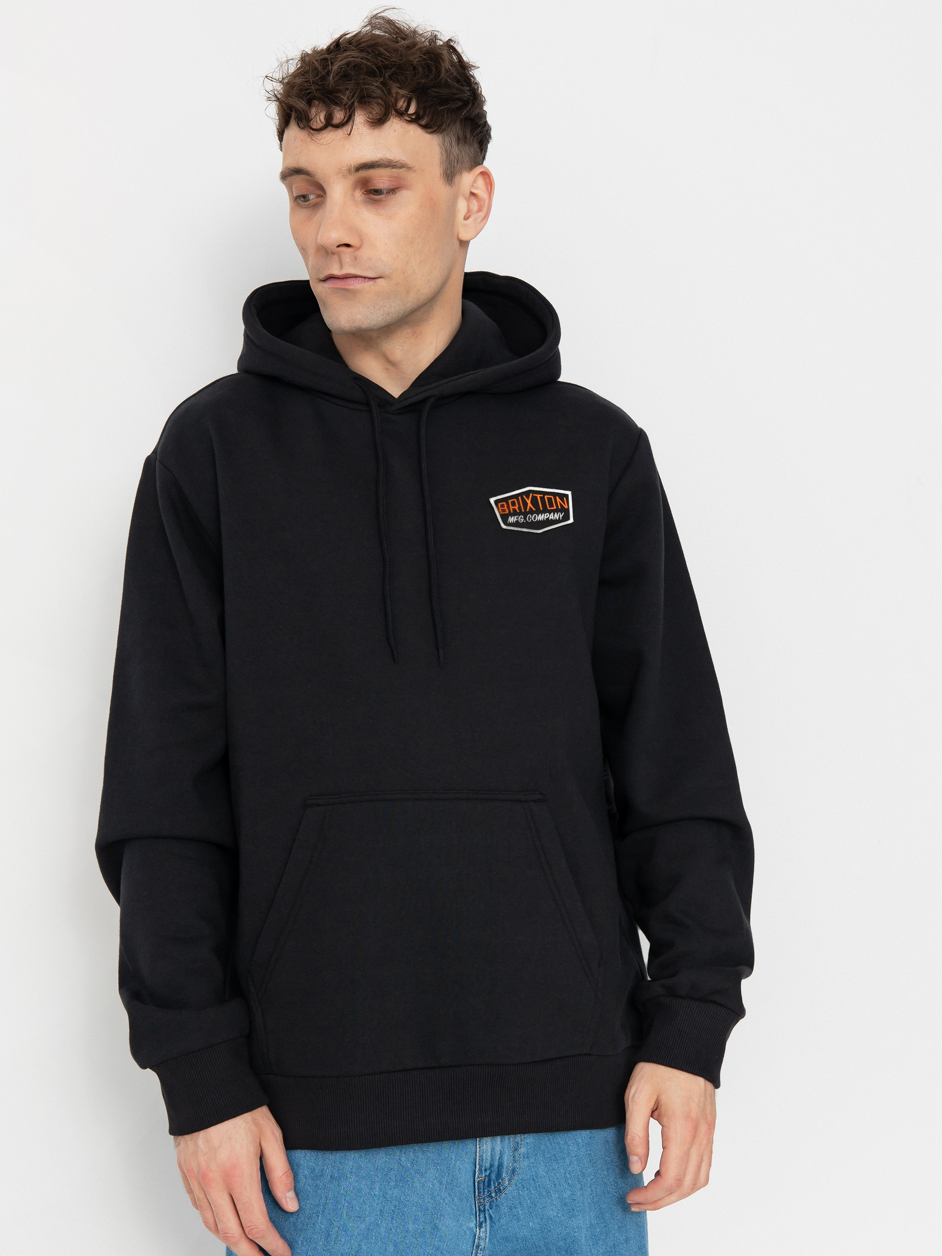 Mikina s kapucí Brixton Freeman HD (black)