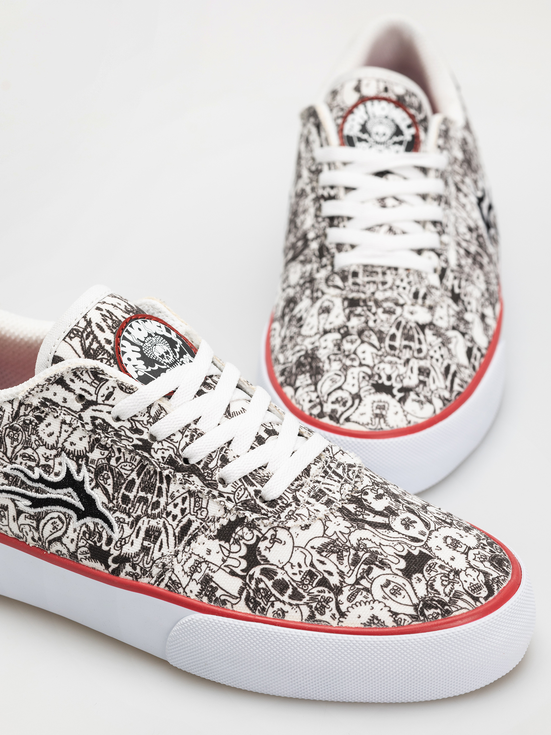 Boty Lakai Manchester (white/canvas/print)