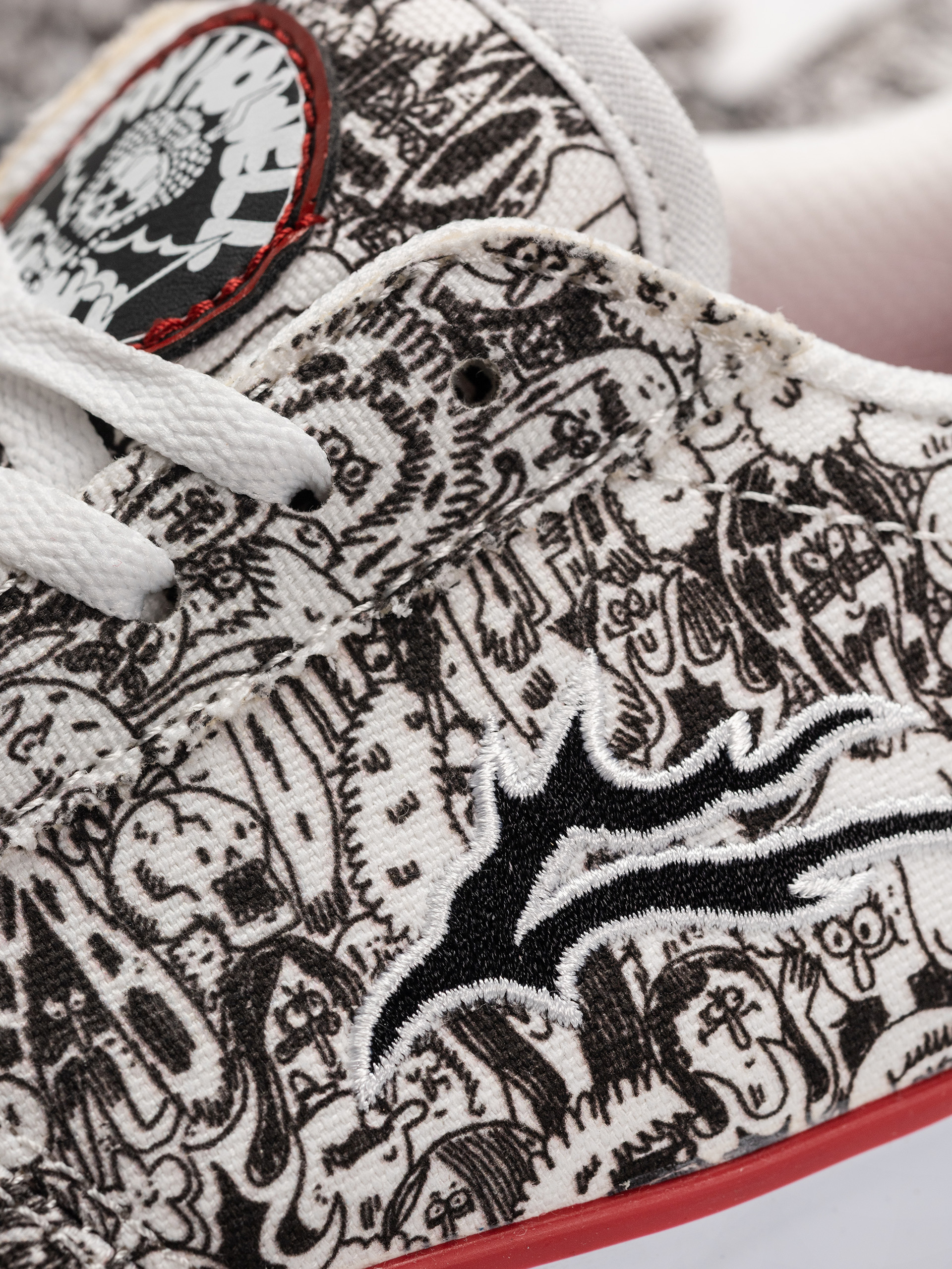 Boty Lakai Manchester (white/canvas/print)