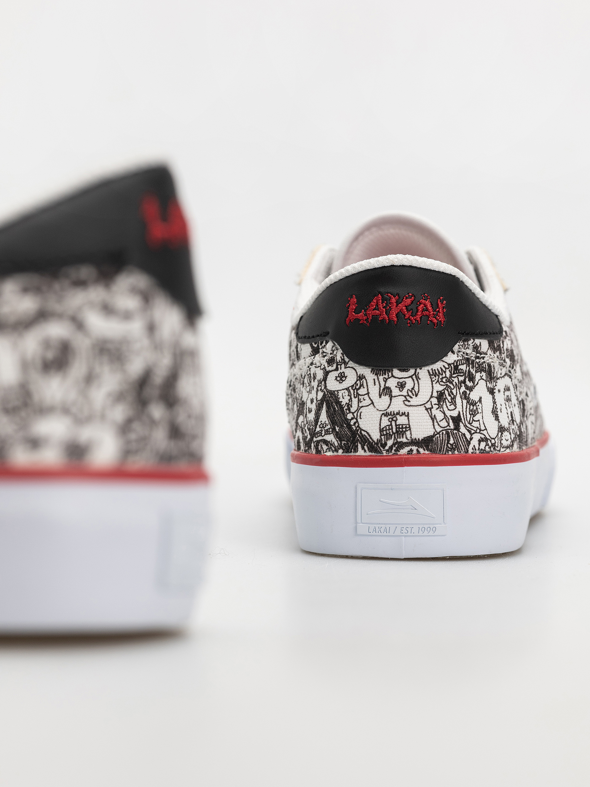 Boty Lakai Manchester (white/canvas/print)
