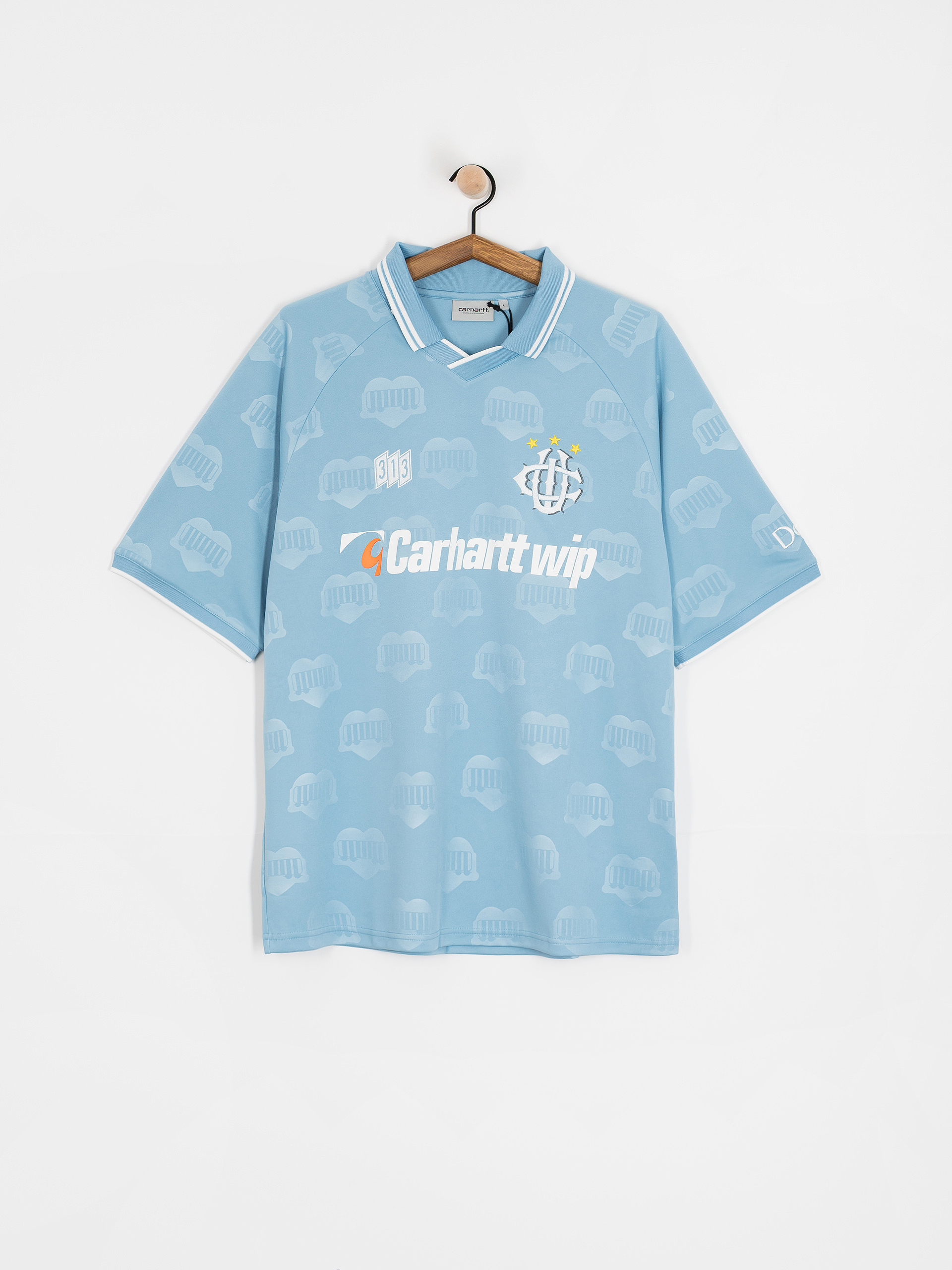 Tričko Carhartt WIP Hartts Football (heart train jacquard/bluebird)