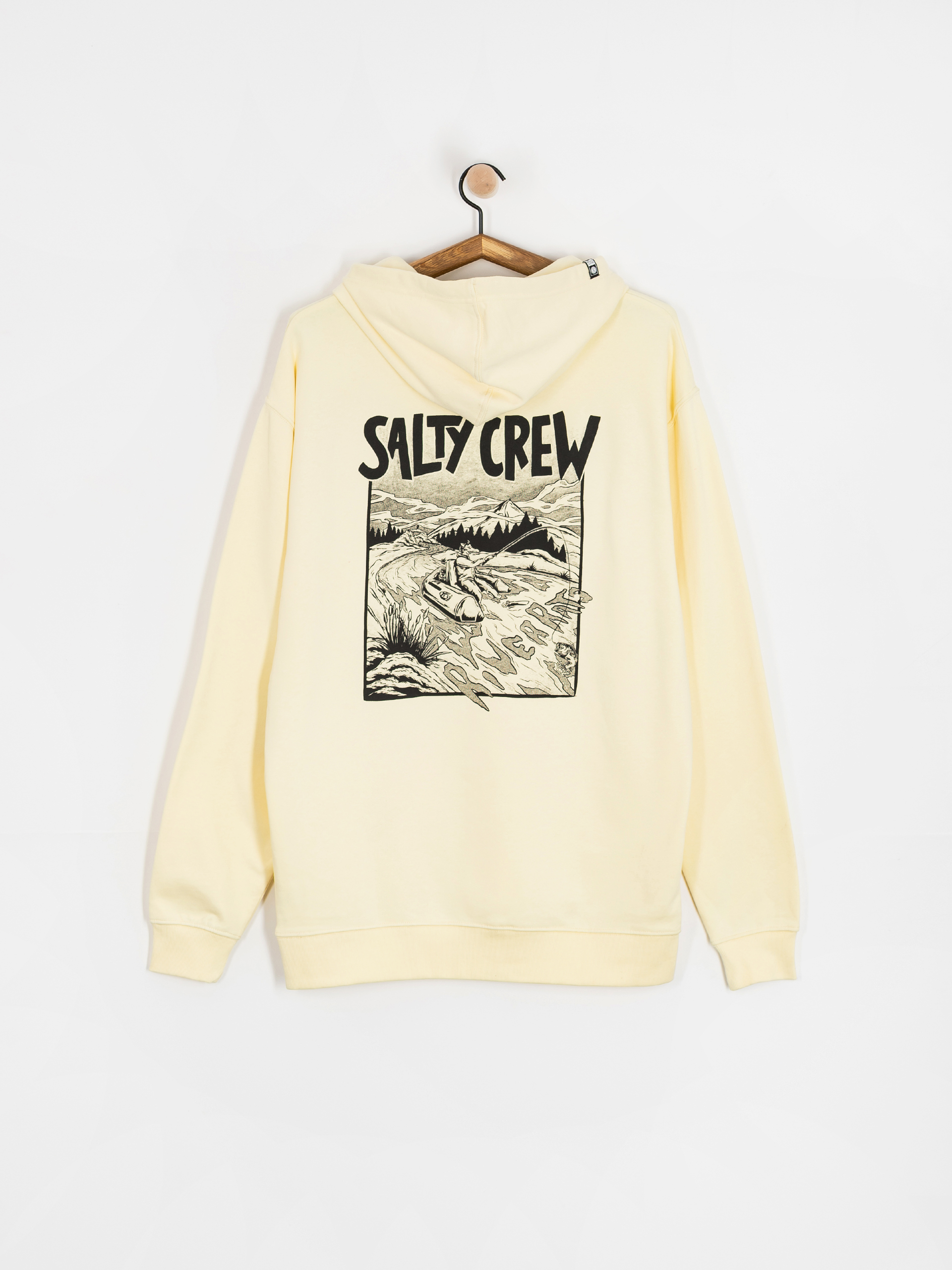 Mikina s kapucí Salty Crew River Rats HD (transparent yellow)