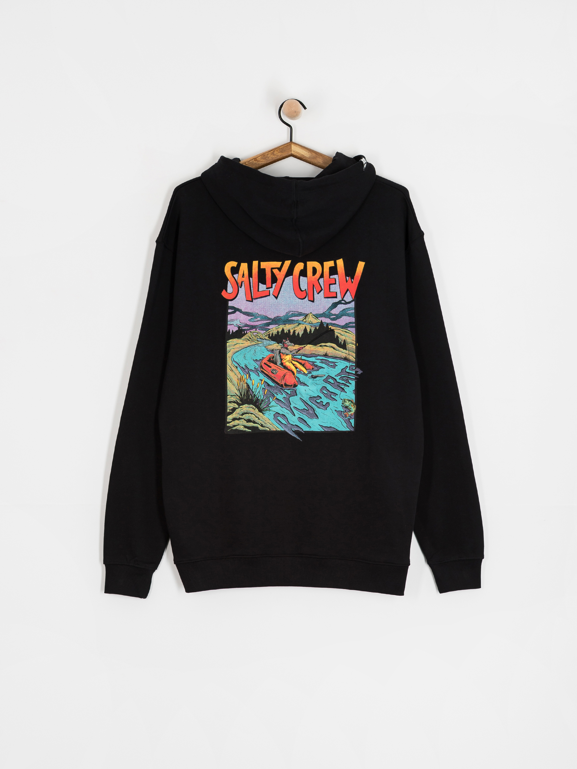 Mikina s kapucí Salty Crew River Rats HD (black)