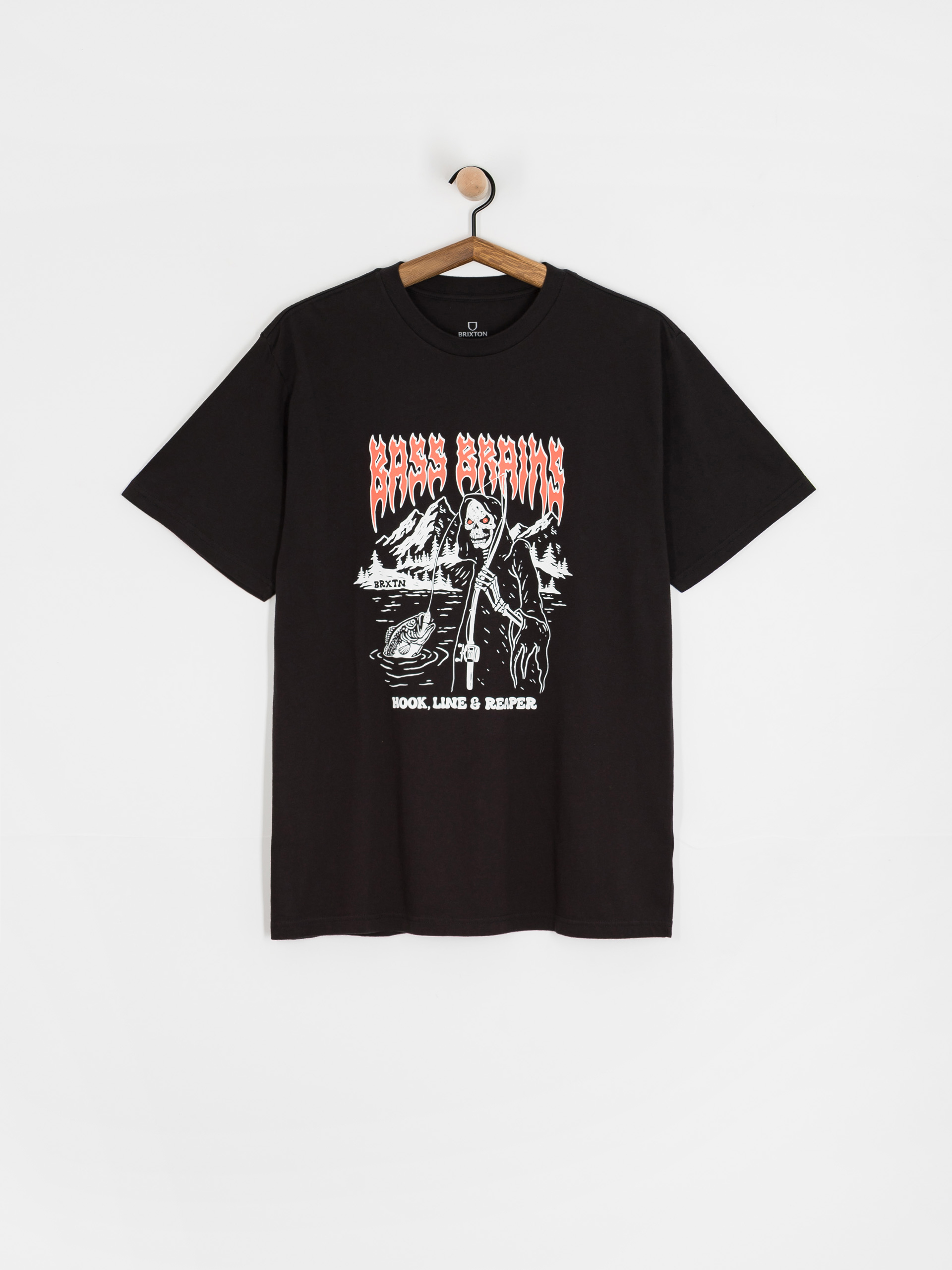 Tričko Brixton Bass Brains Reaper (black)