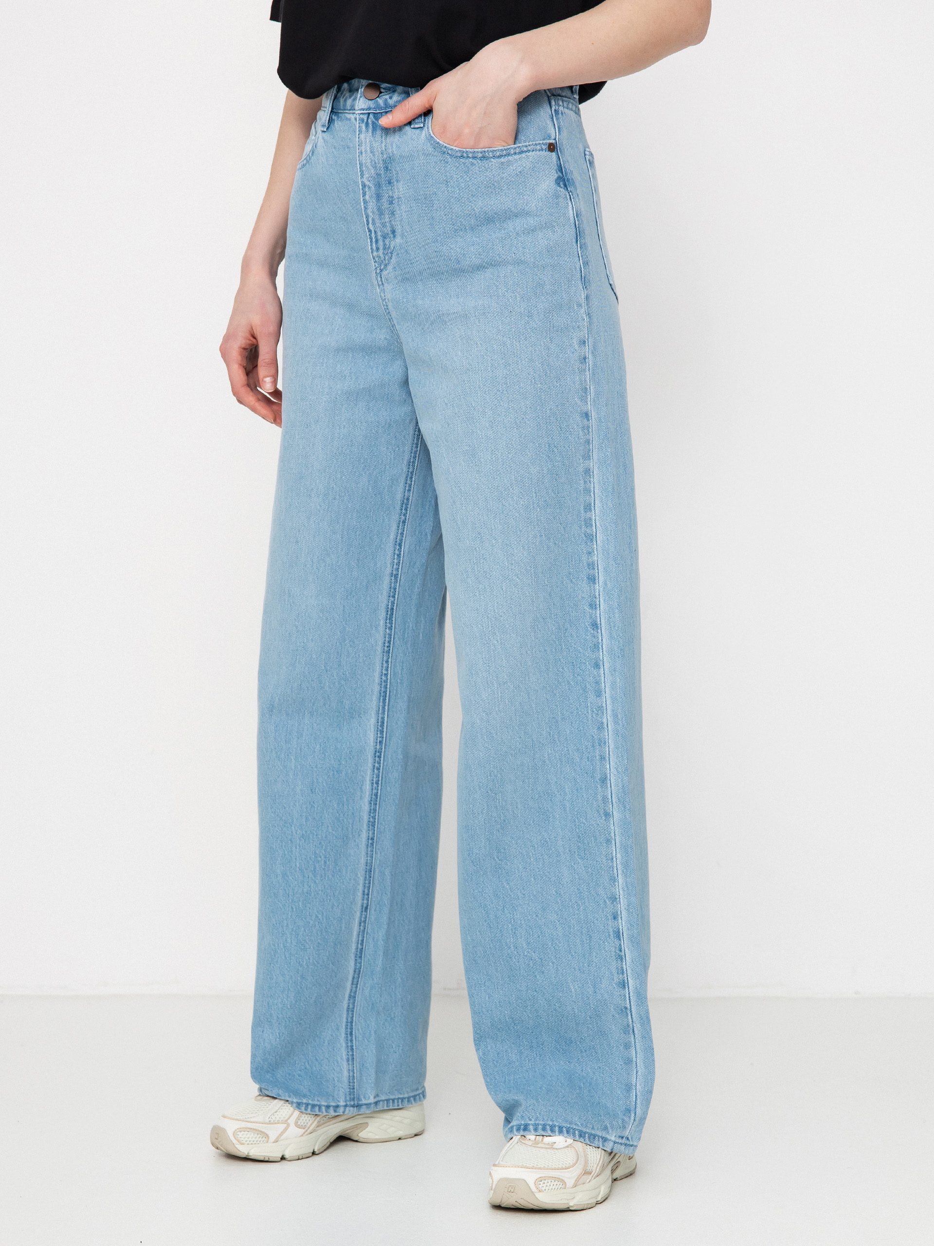 Kalhoty Volcom Stoned Bf Hirise Wmn (blue bird)