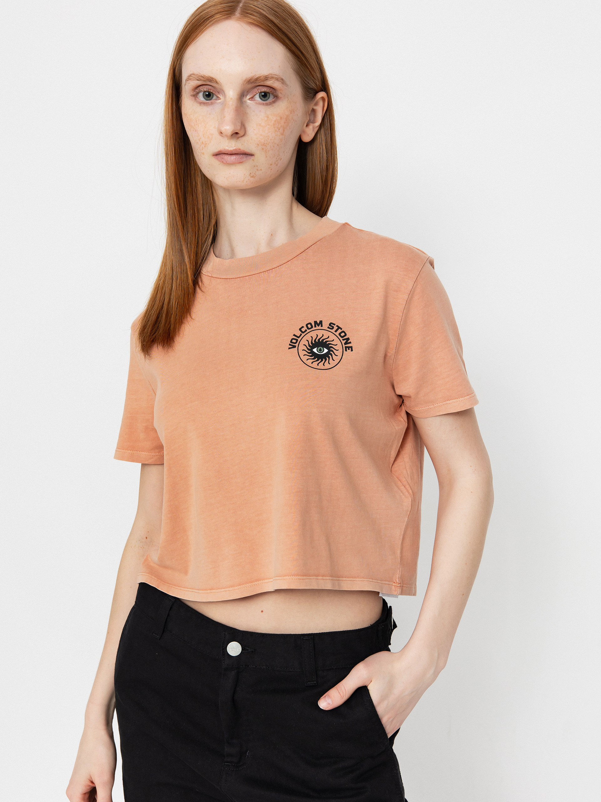 Tričko Volcom Dial Crop Wmn (sand brown)