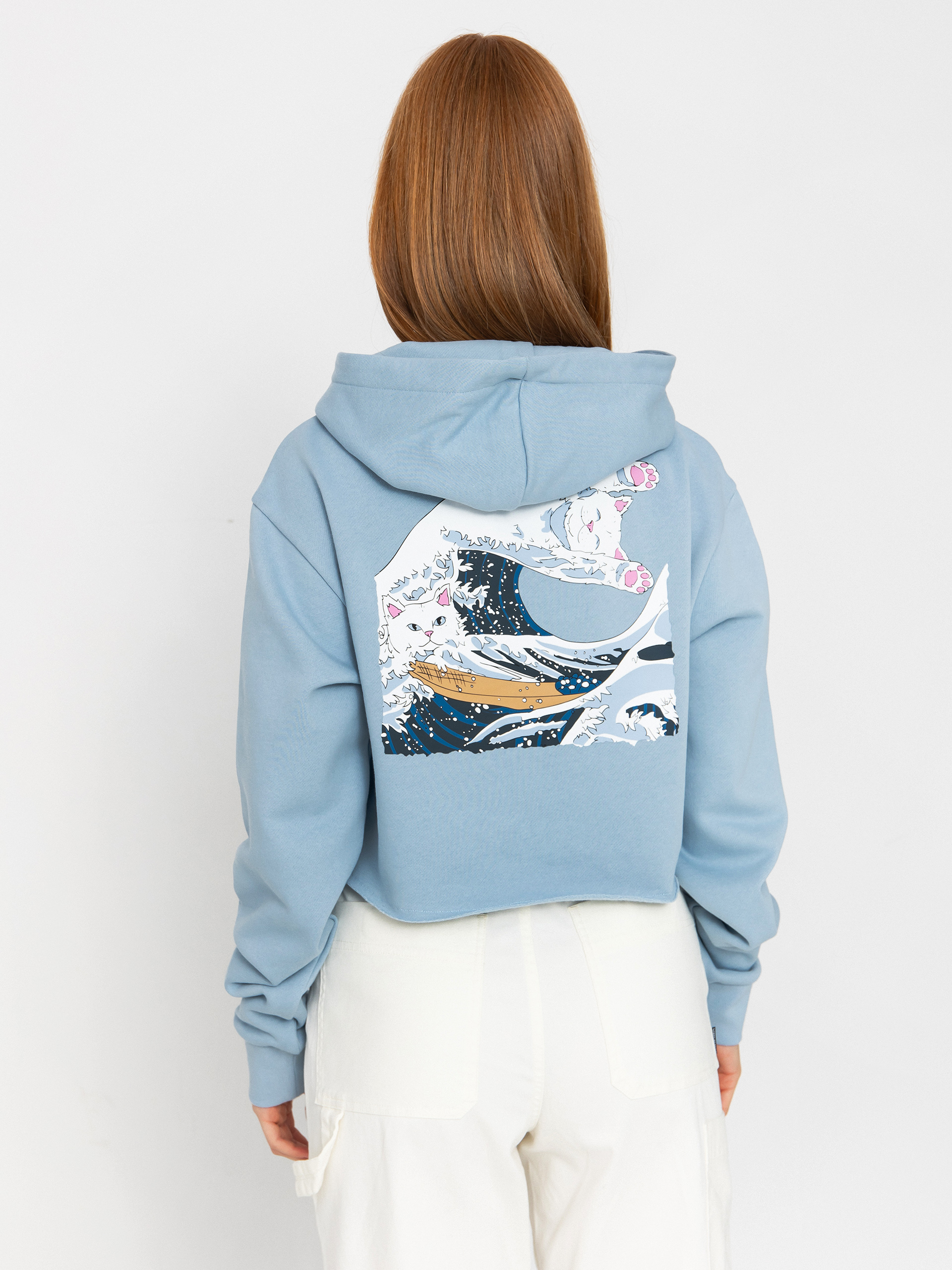 Mikina s kapucí RipNDip Great Wave HD Wmn (powder blue)