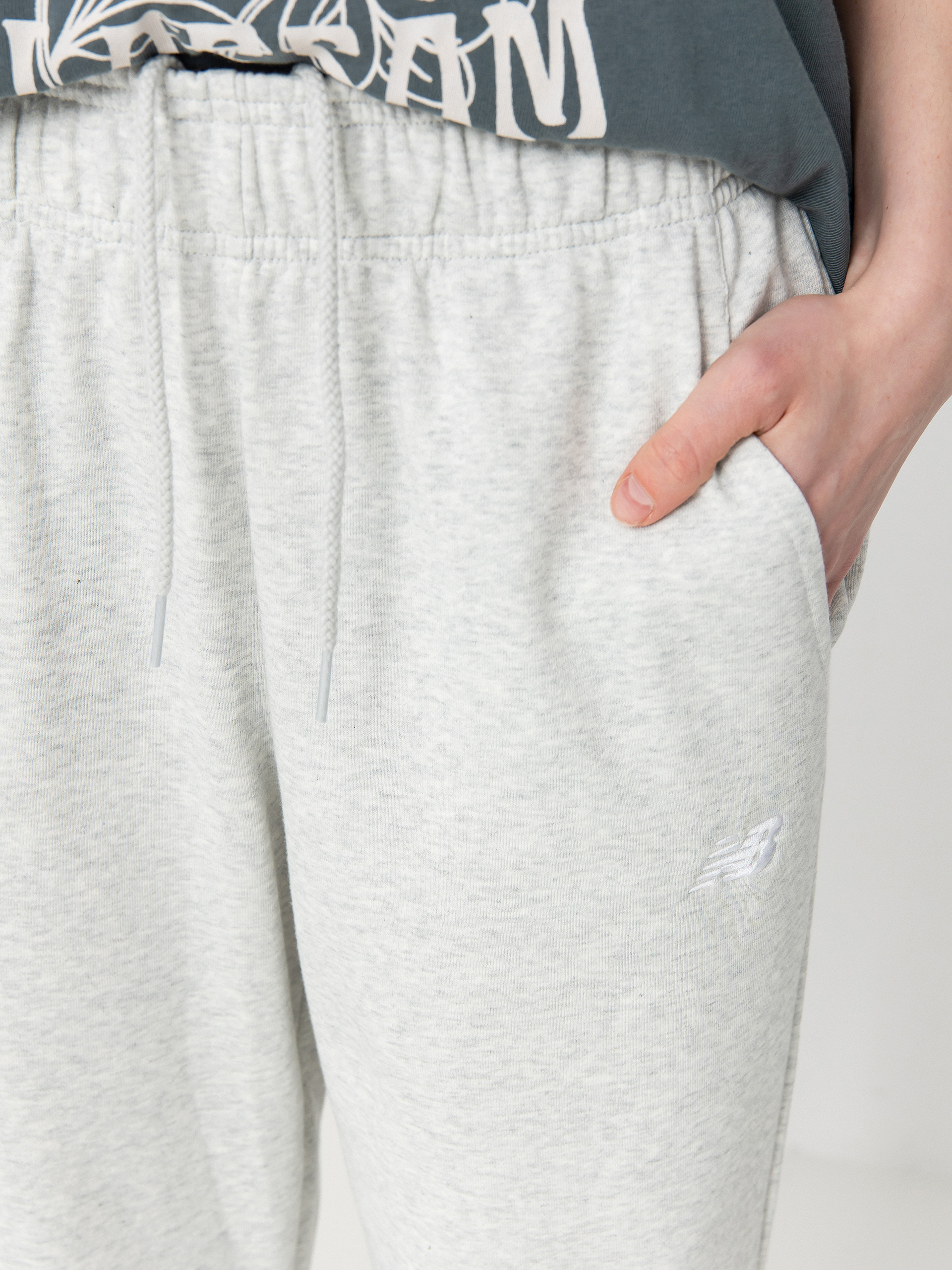 Kalhoty New Balance French Terry Wmn (ashheath)