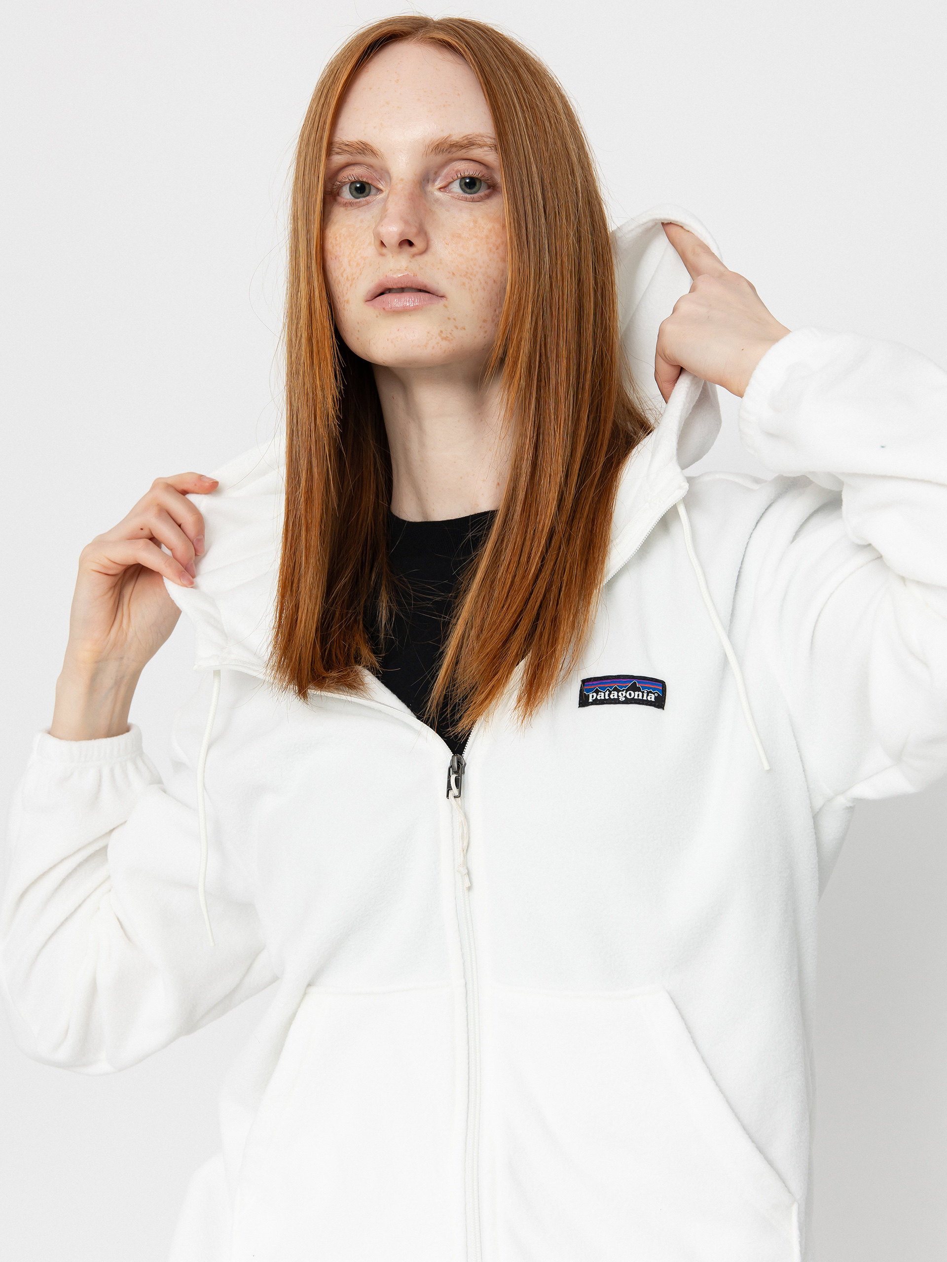 Mikina s kapucí Patagonia Micro D ZHD Wmn (birch white)