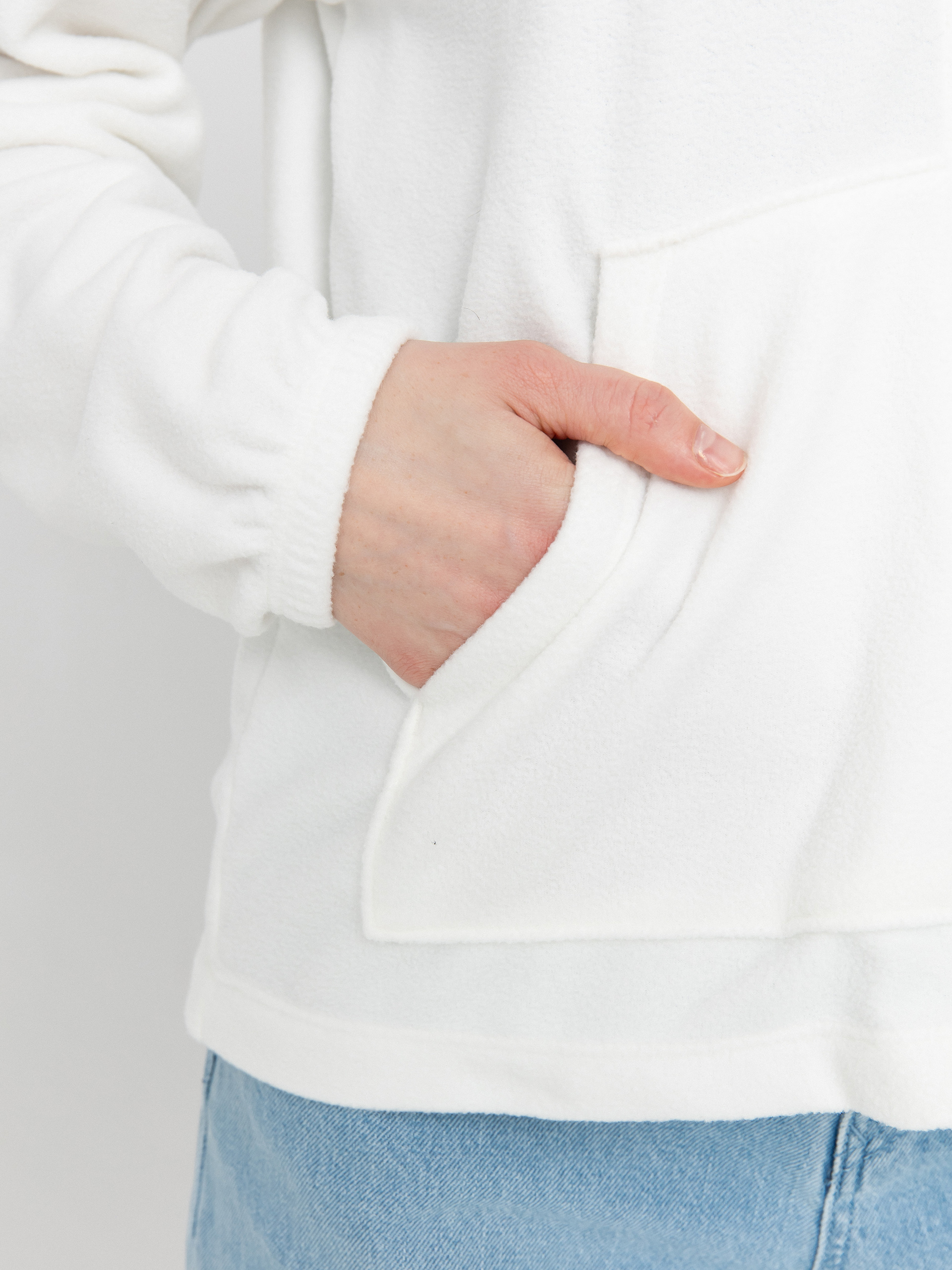 Mikina s kapucí Patagonia Micro D ZHD Wmn (birch white)