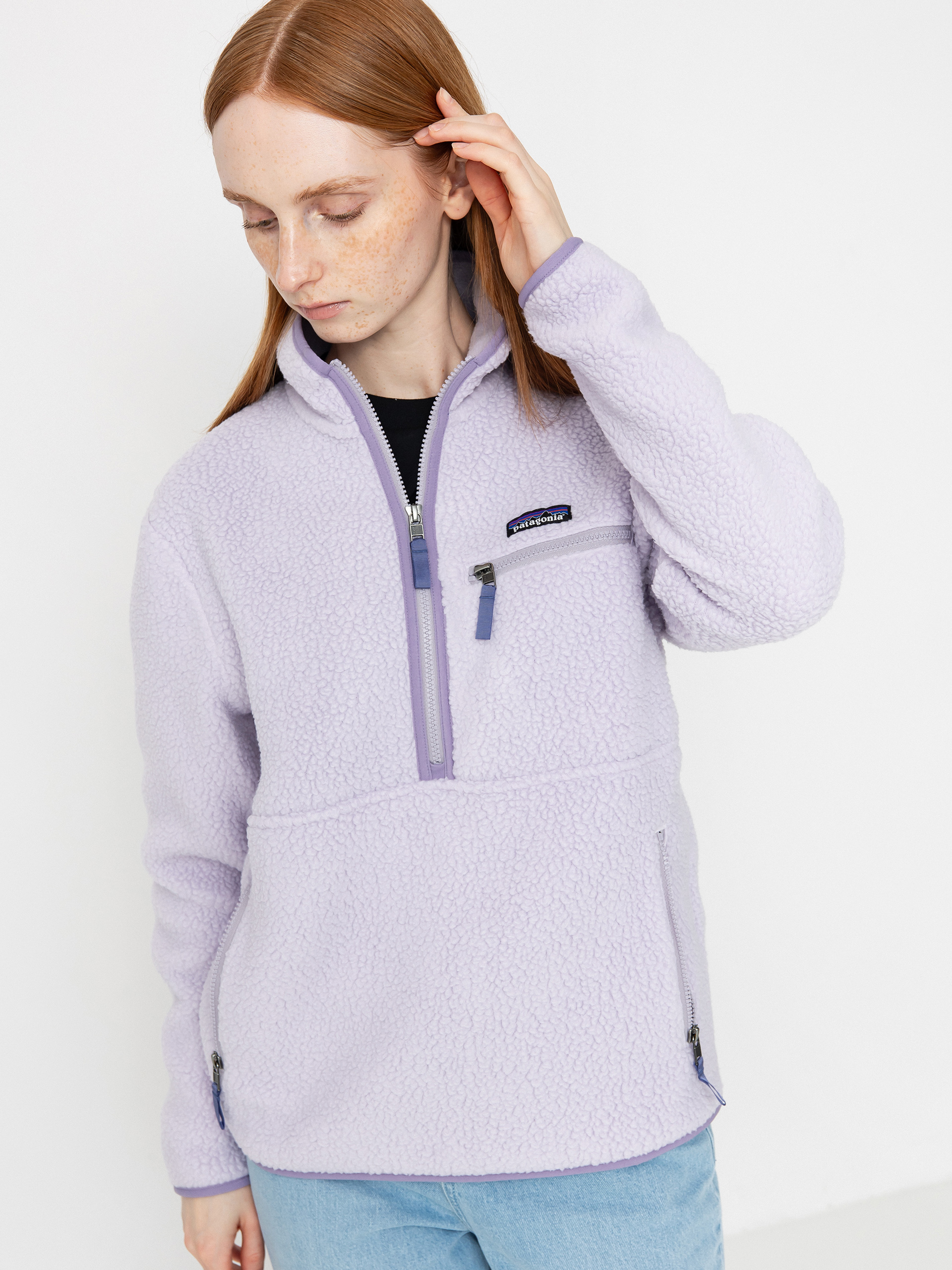 Fleecová mikina Patagonia Retro Pile Marsupial Wmn (foxglove purple)