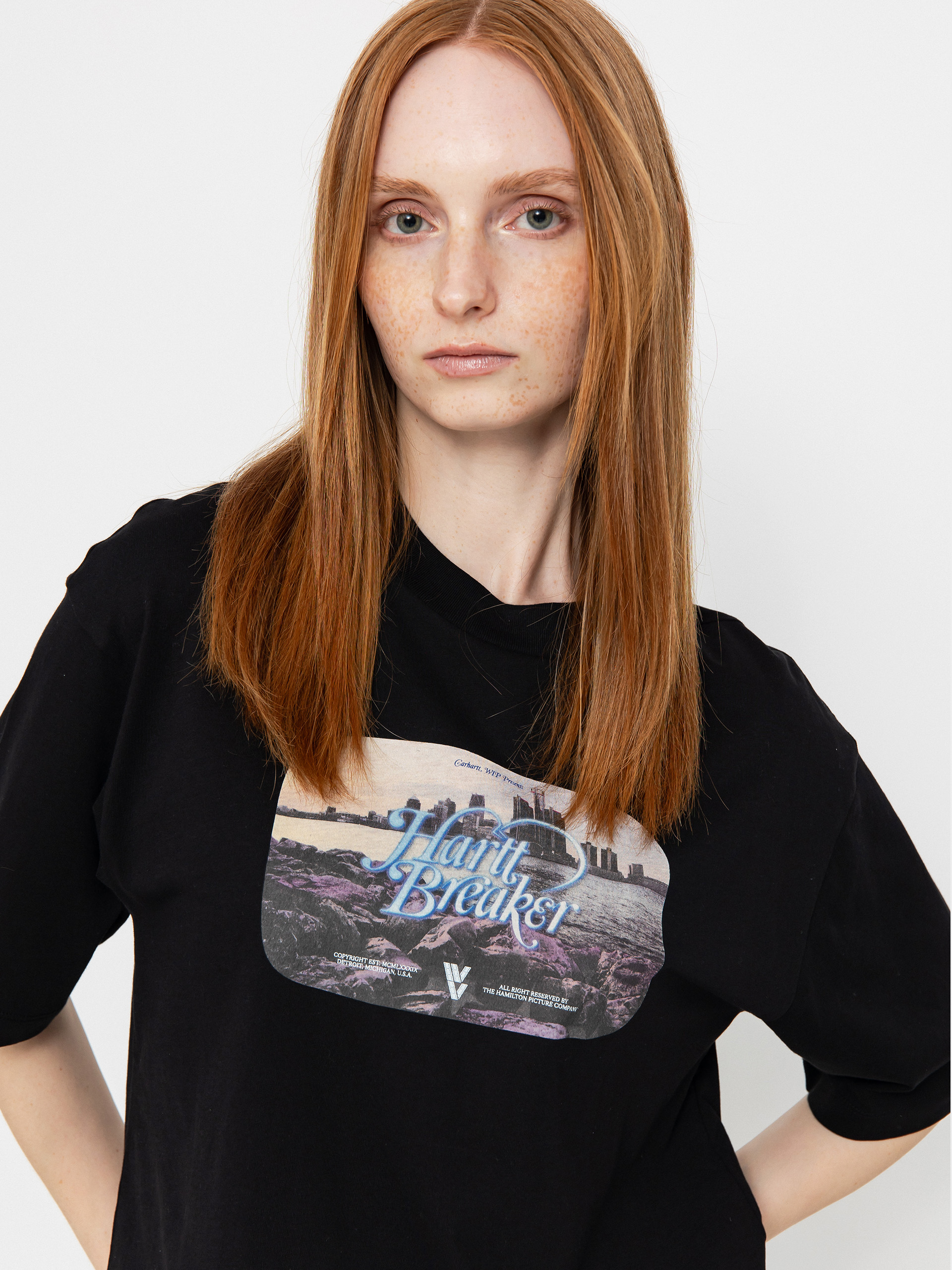 Tričko Carhartt WIP Greatest Flicks Wmn (black)