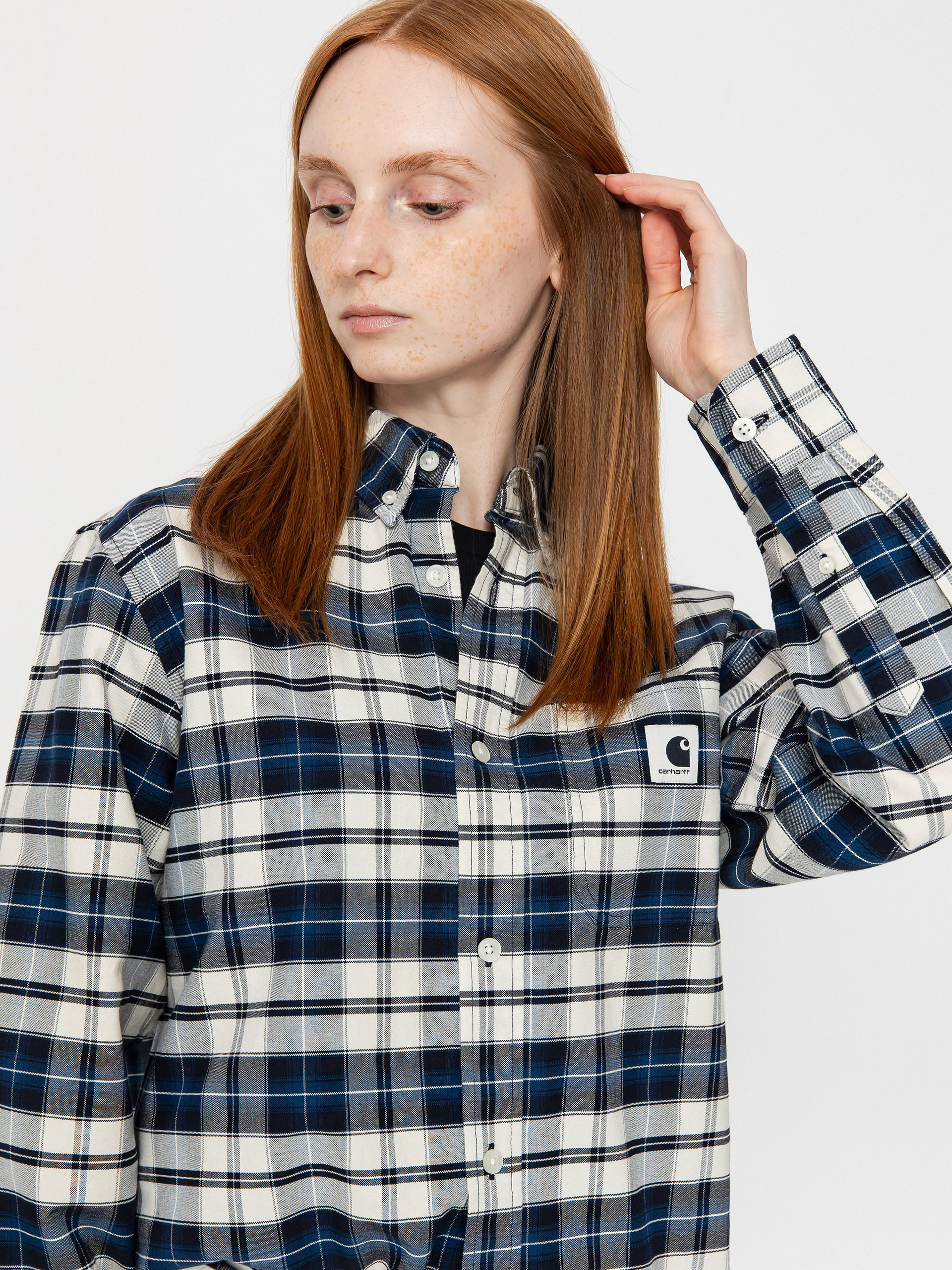 Košile Carhartt WIP Tarbell Wmn (tarbell check/dark navy/white)