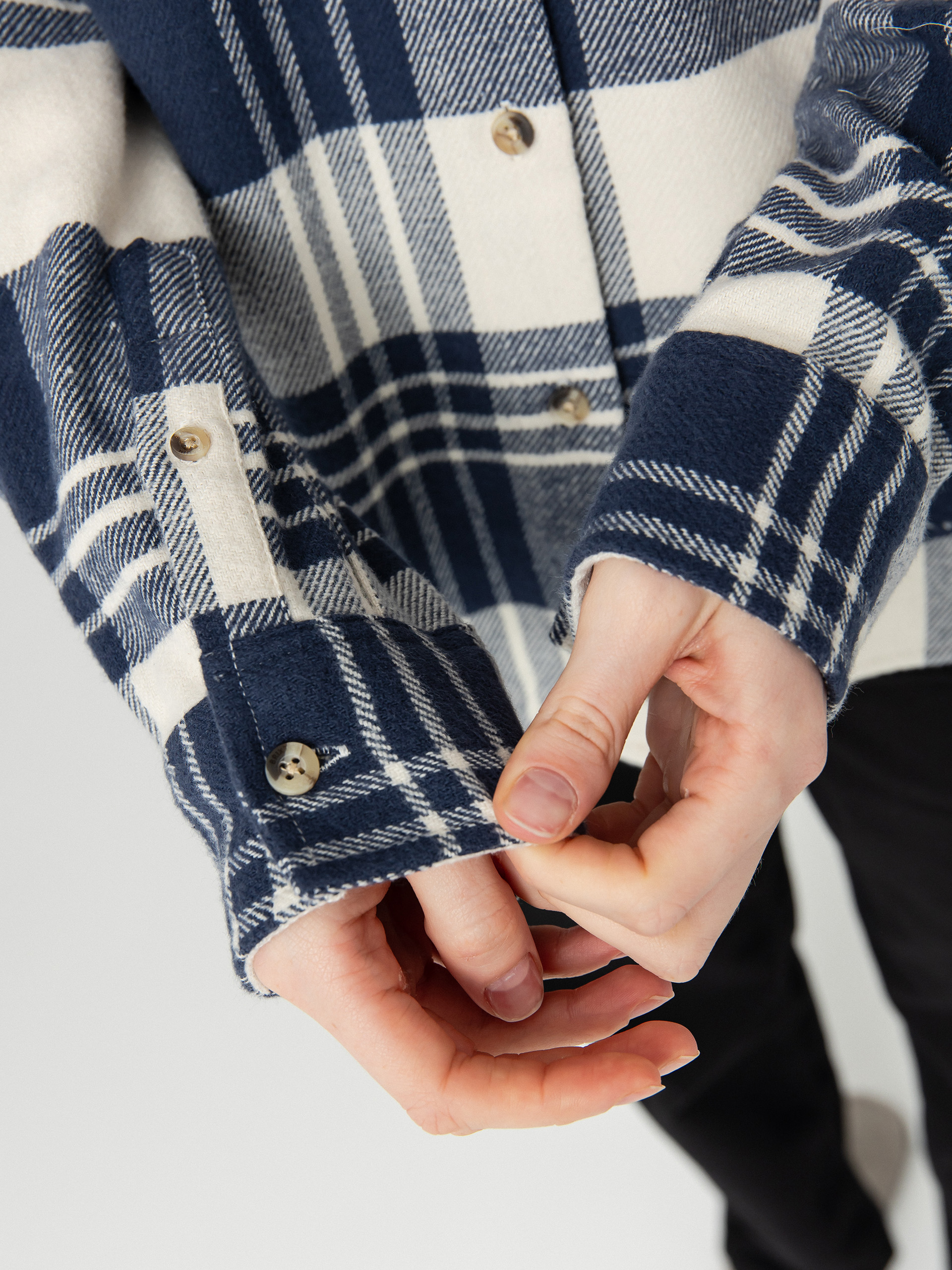 Košile Brixton Bowery Classic Flannel Wmn (azure blue/whitecap plaid)