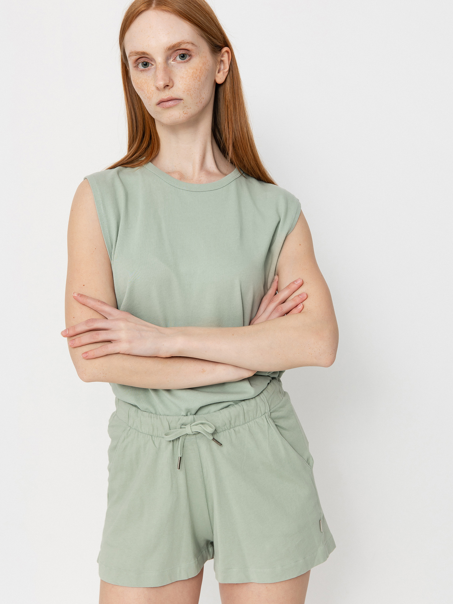 Tričko Brixton Carefree Organic Gd Muscle Tan Wmn (sage green)