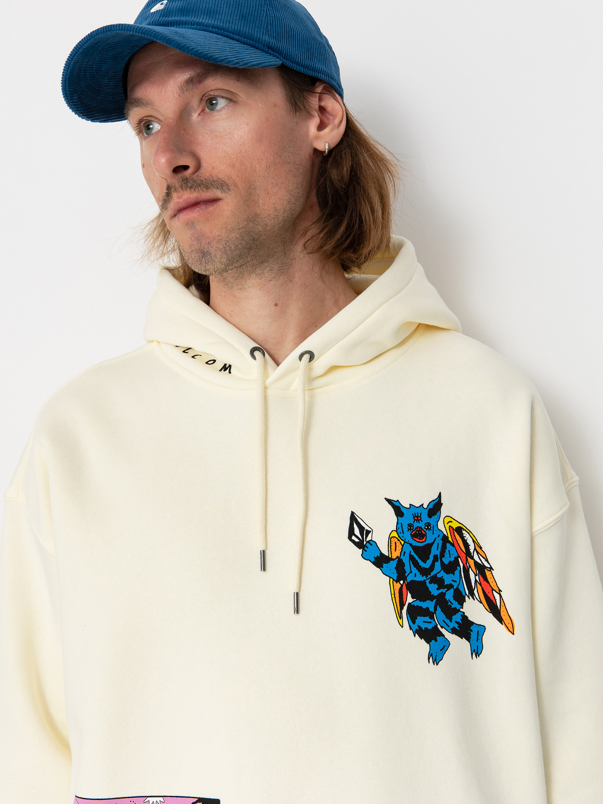 Mikina s kapucí Volcom Fa Bob Mollema 2 HD (light beige)