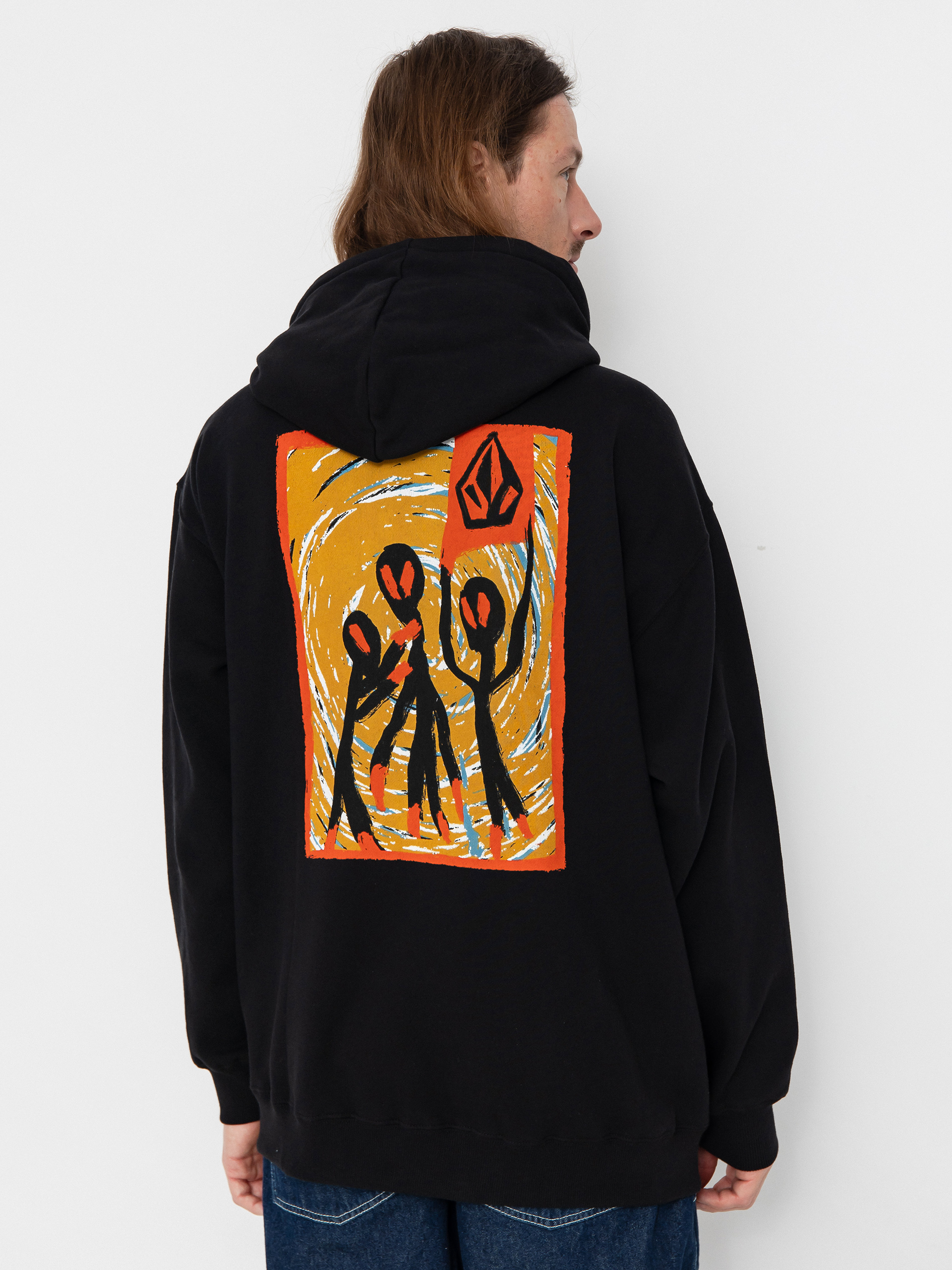 Mikina s kapucí Volcom Gonyvaders HD (black)