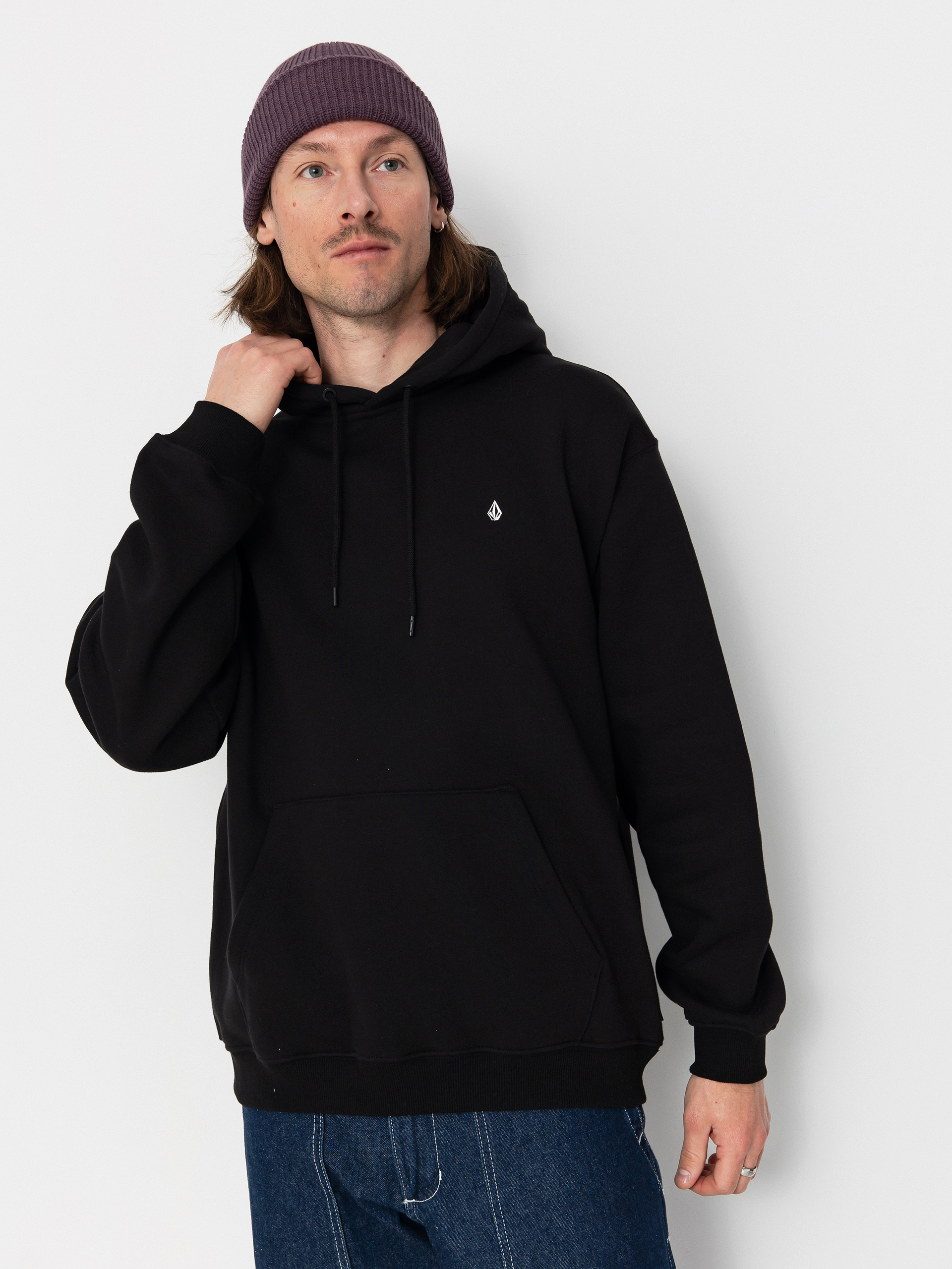 Mikina s kapucí Volcom Single Stone HD (black)