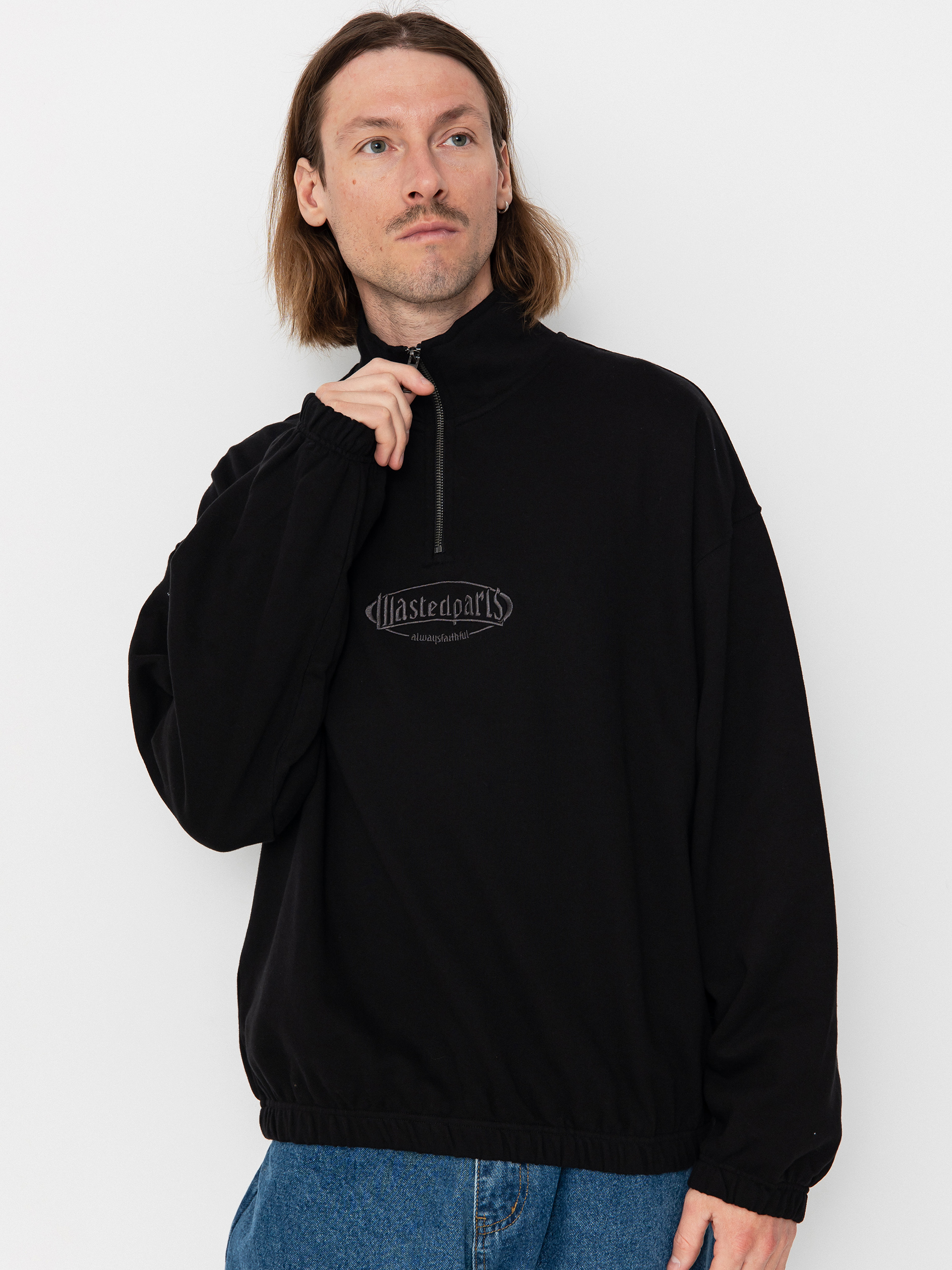 Mikina Wasted Paris Yard Boxy Funnel (black)