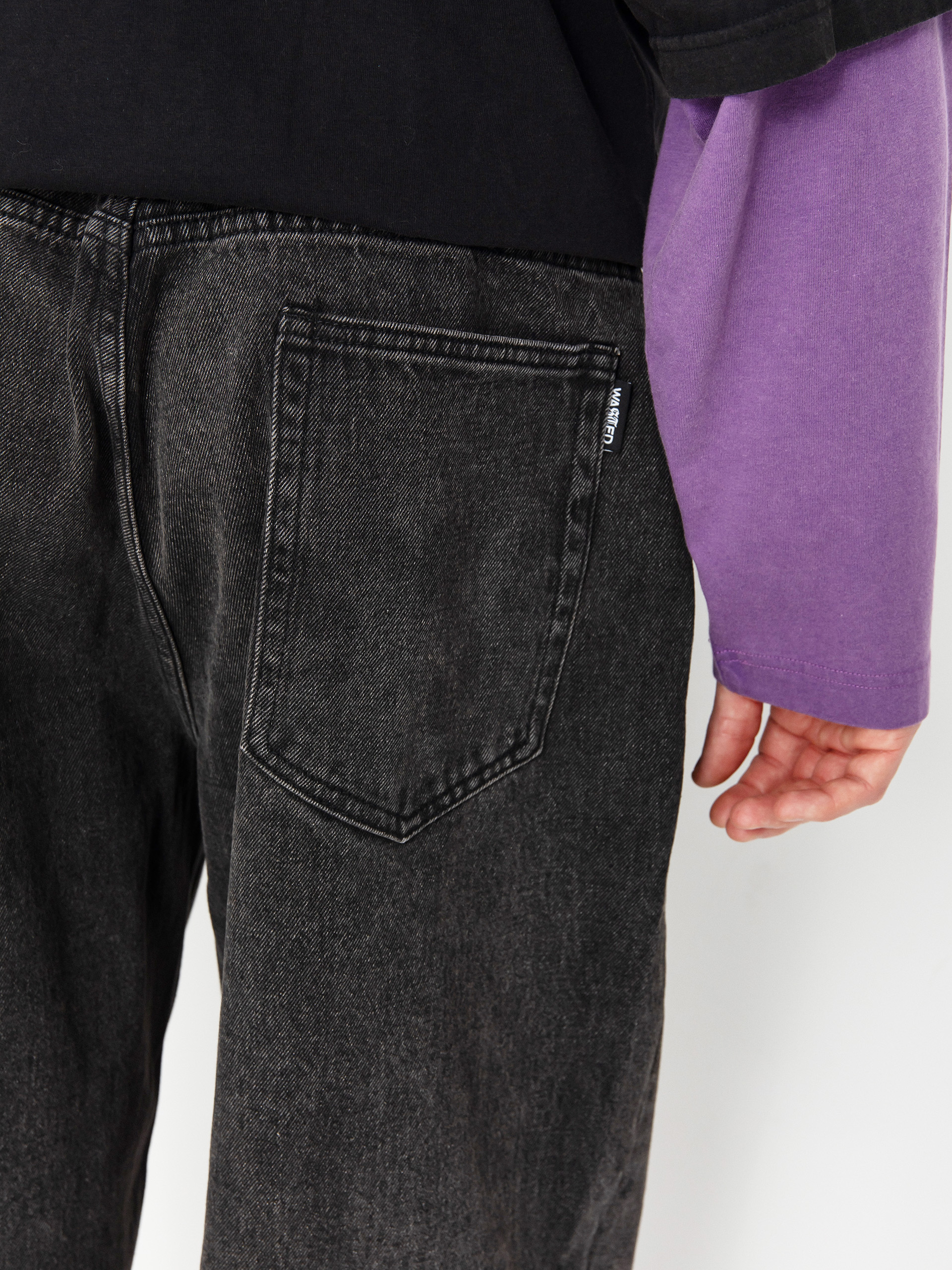 Kalhoty Wasted Paris Signature Rod (faded black)