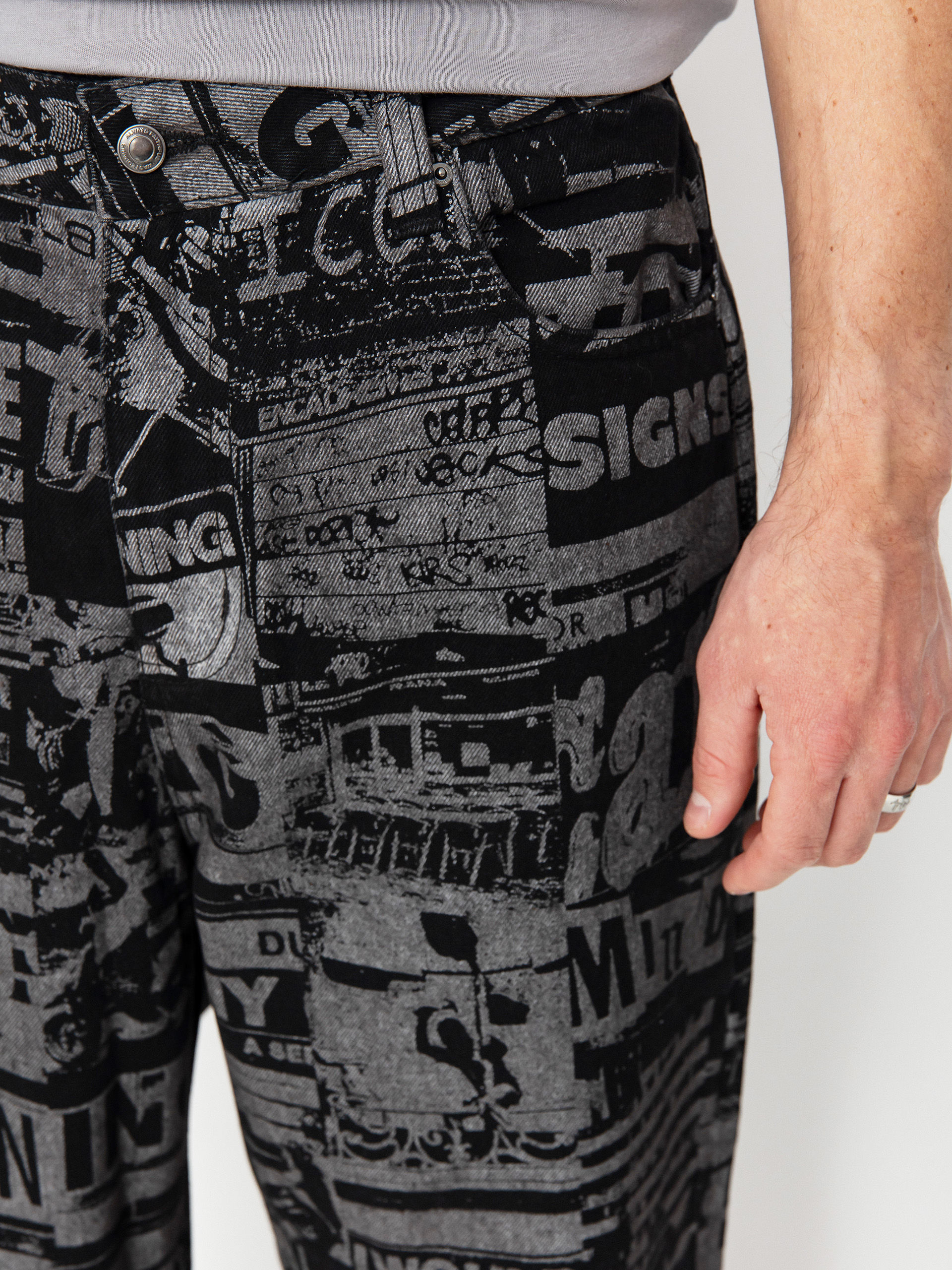 Kalhoty Wasted Paris Mind Casper (faded black/black)