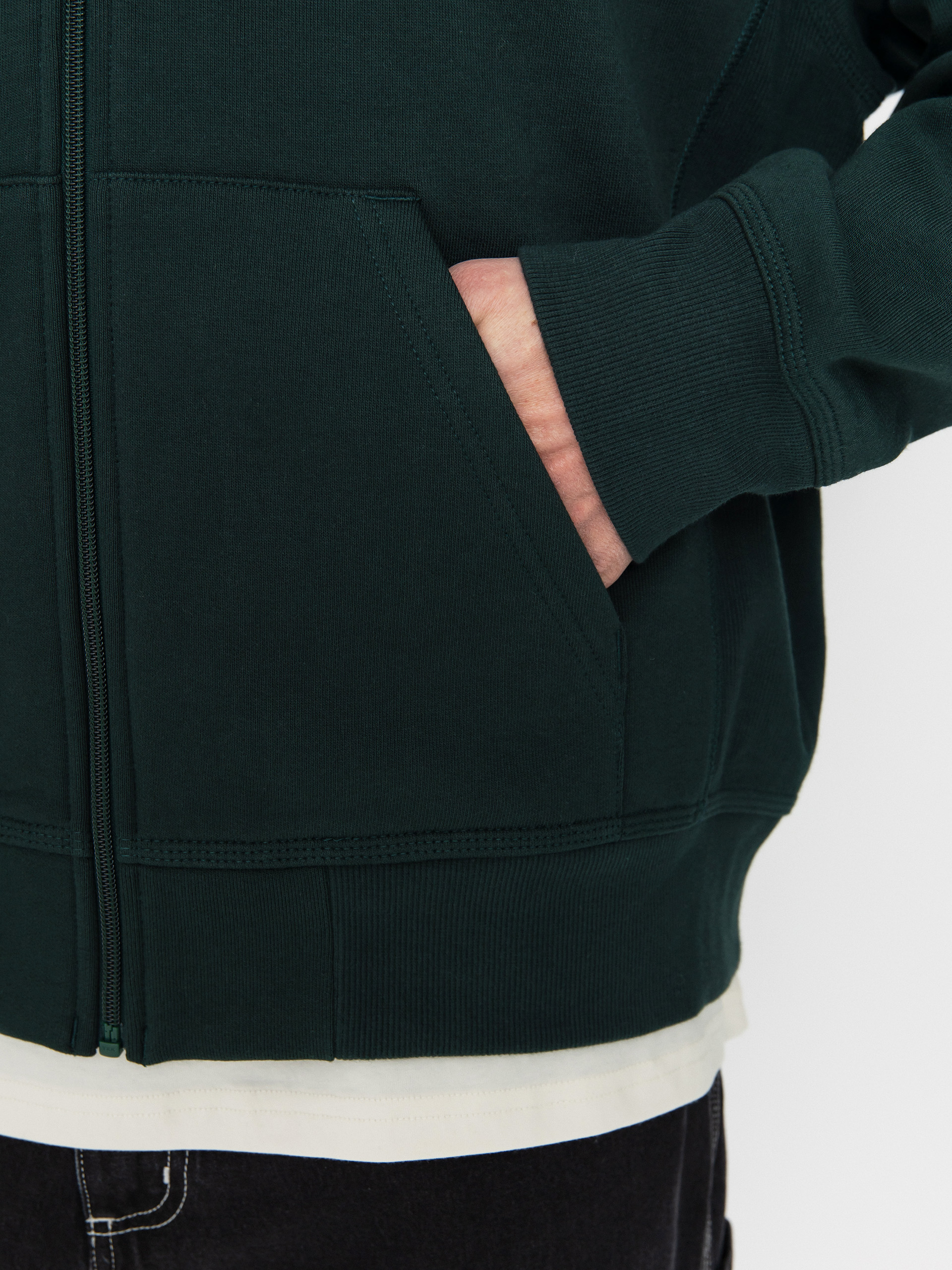 Mikina s kapucí Carhartt WIP American Script ZHD (conifer)