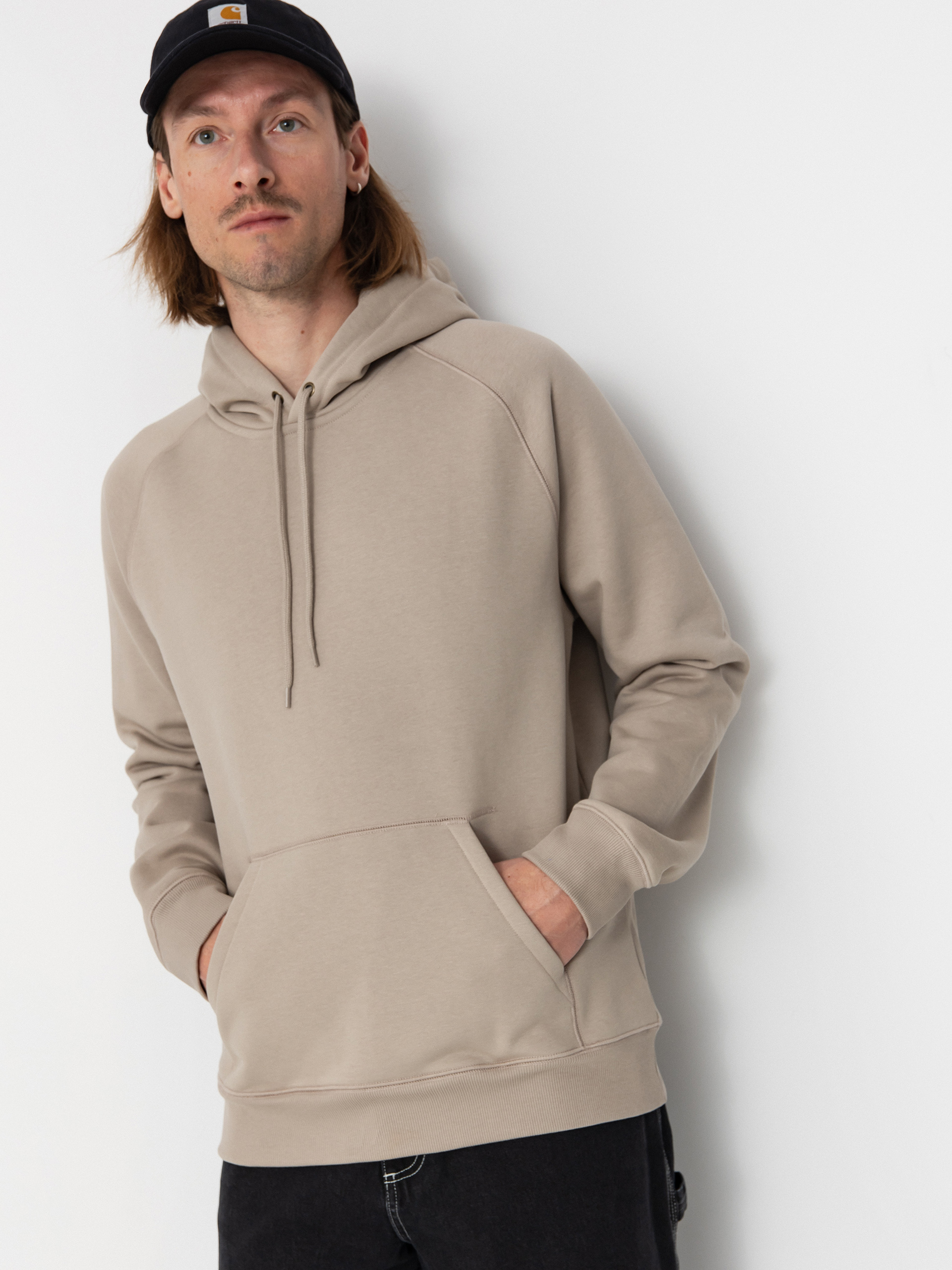 Mikina s kapucí Carhartt WIP Chase HD (dusky beige/gold)