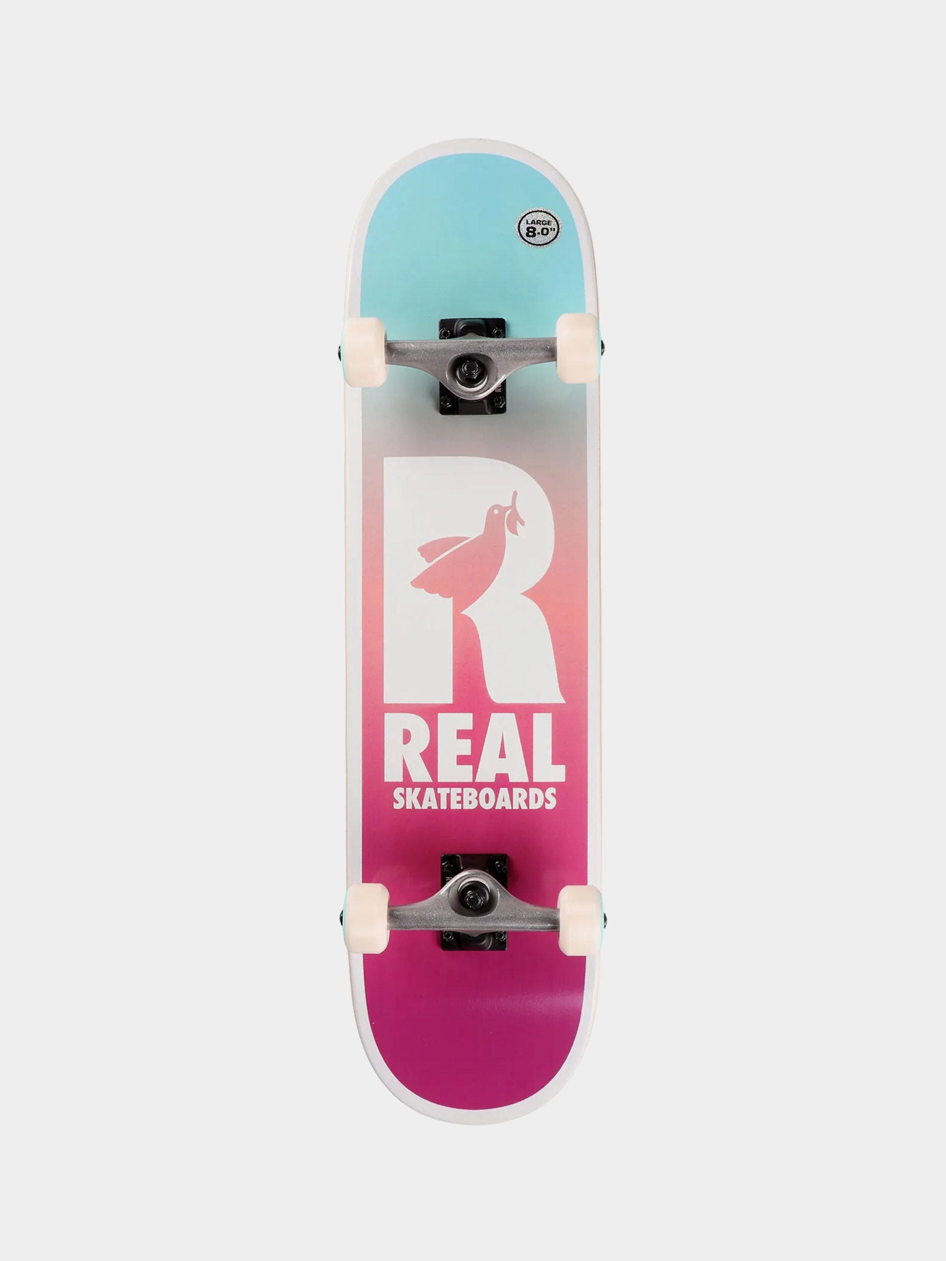 Skateboard Real Be Free Fade (teal/white/purple)