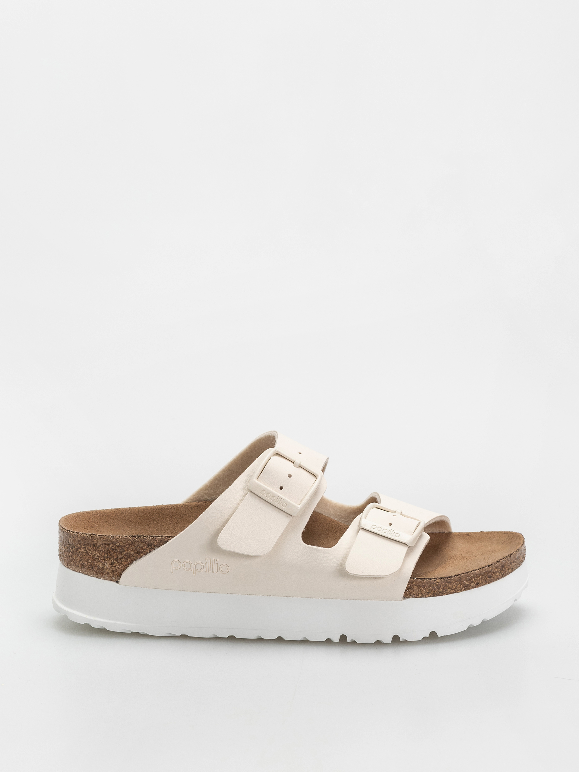 Plu00e1u017eovky Birkenstock Arizona Flex Platform Vegan Narrow Wmn (eggshell)