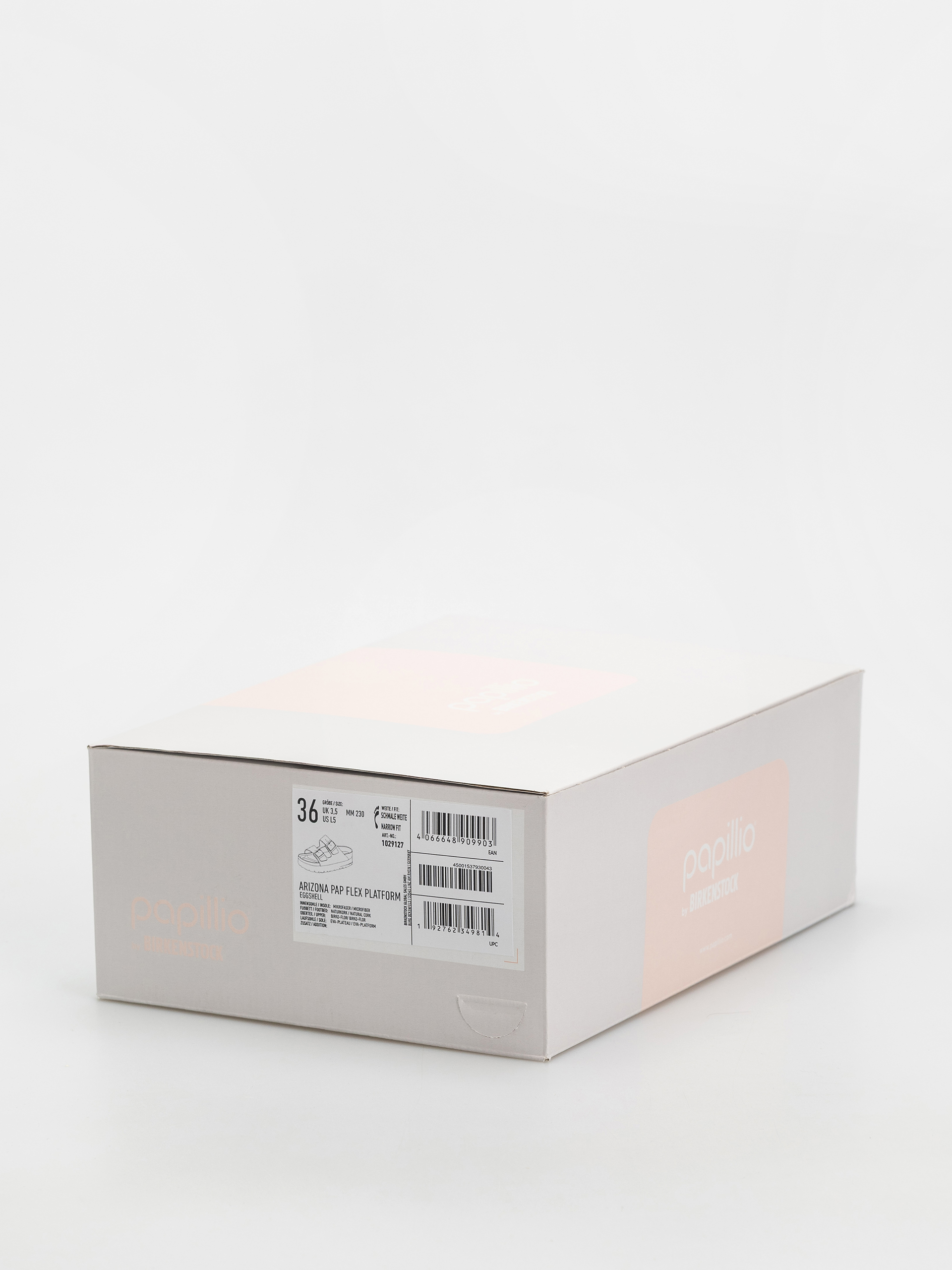 Plážovky Birkenstock Arizona Flex Platform Vegan Narrow Wmn (eggshell)