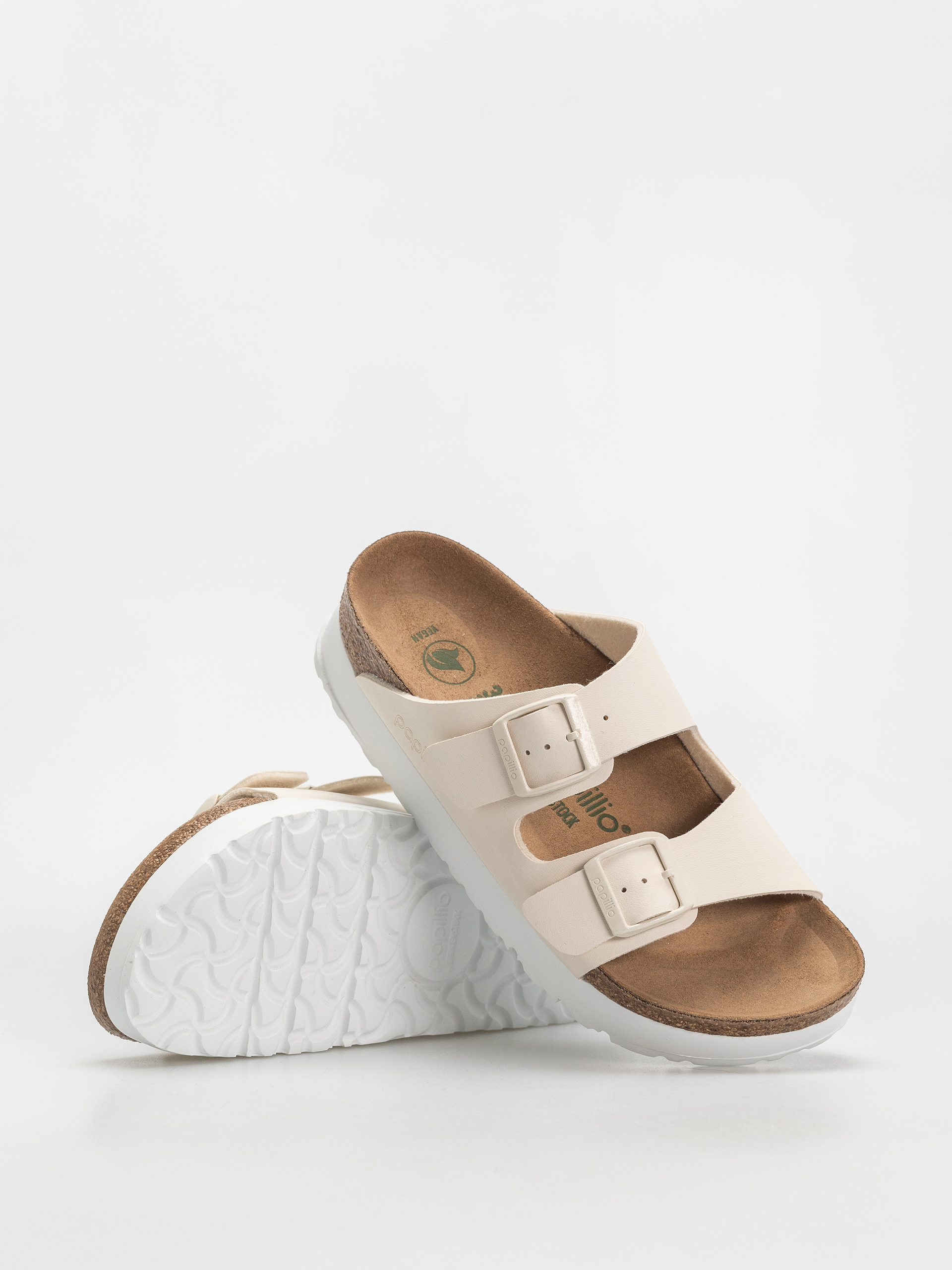 Plážovky Birkenstock Arizona Flex Platform Vegan Narrow Wmn (eggshell)
