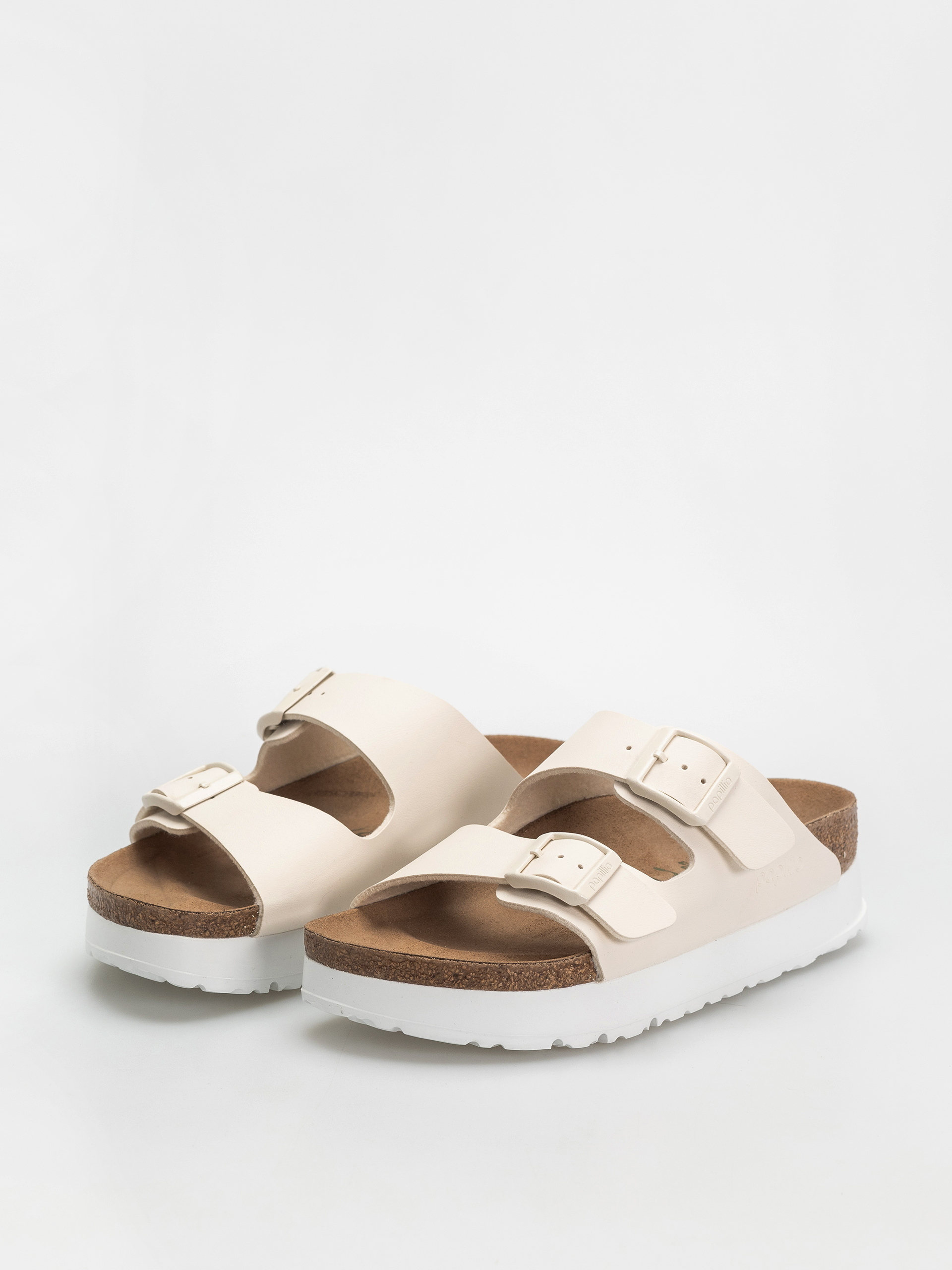 Plážovky Birkenstock Arizona Flex Platform Vegan Narrow Wmn (eggshell)
