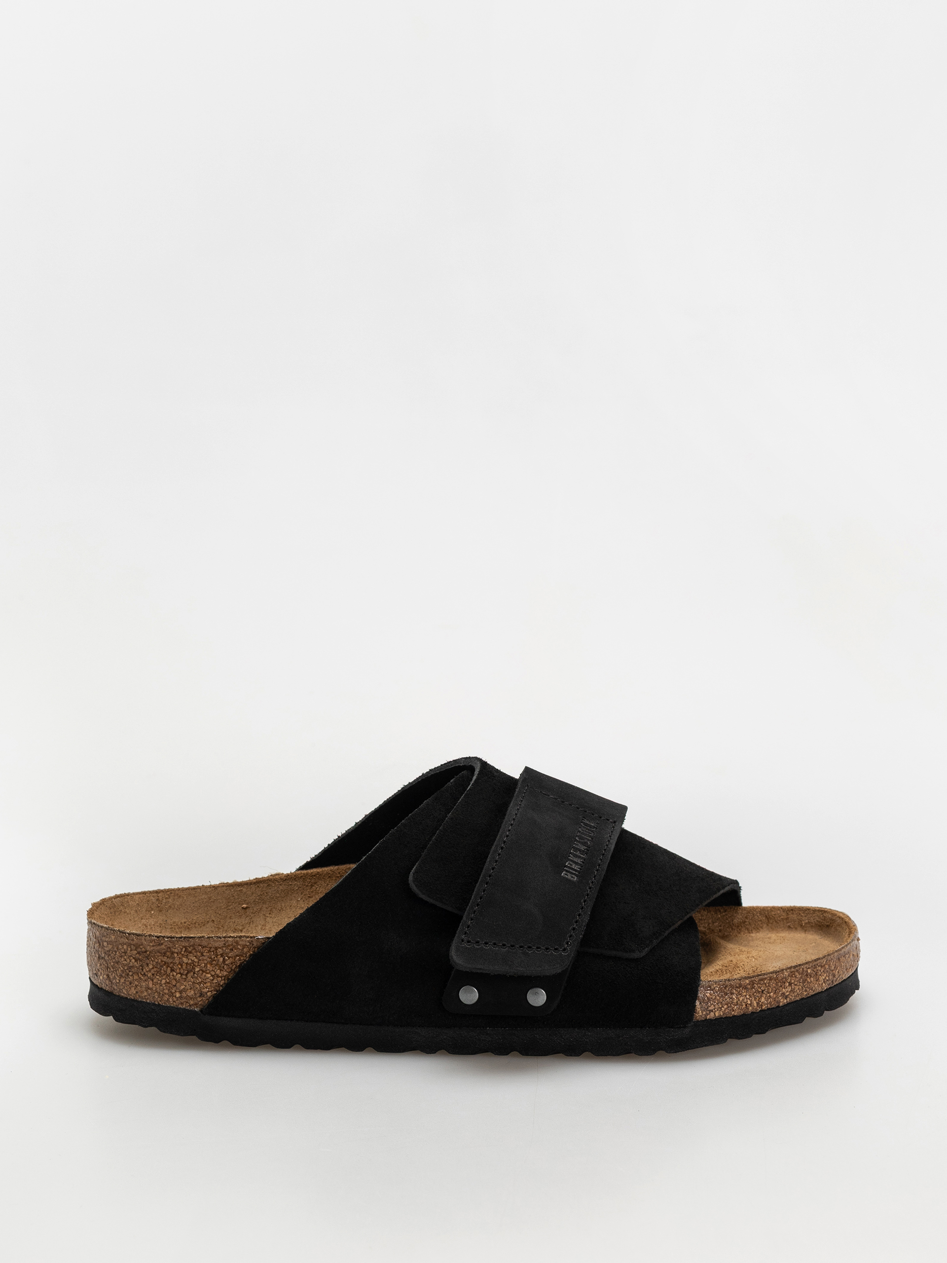 Plážovky Birkenstock Kyoto Nubuck Suede Leather Regular (black)
