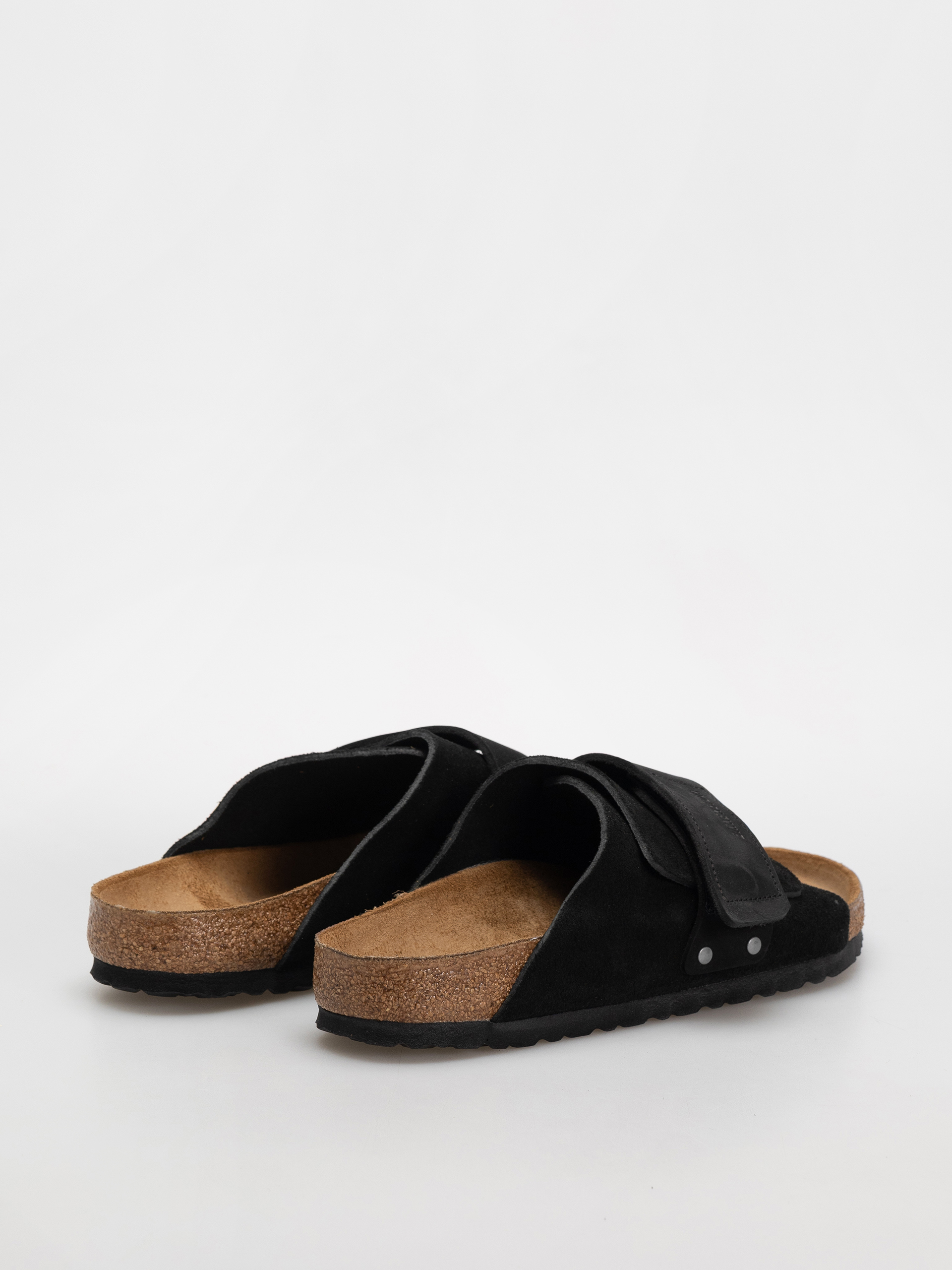 Plážovky Birkenstock Kyoto Nubuck Suede Leather Regular (black)