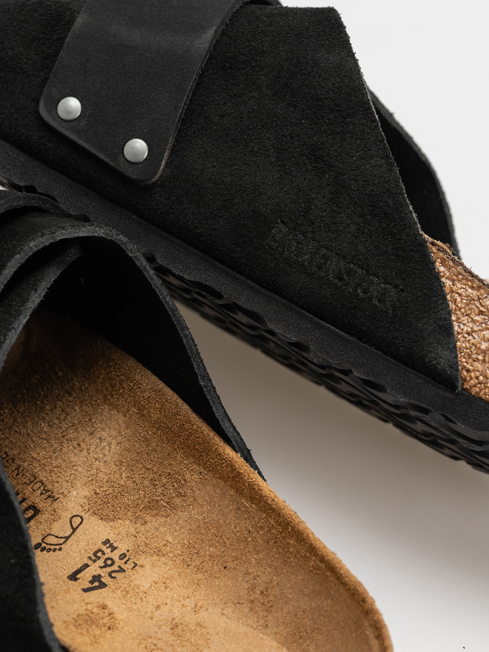 Plážovky Birkenstock Kyoto Nubuck Suede Leather Regular (black)