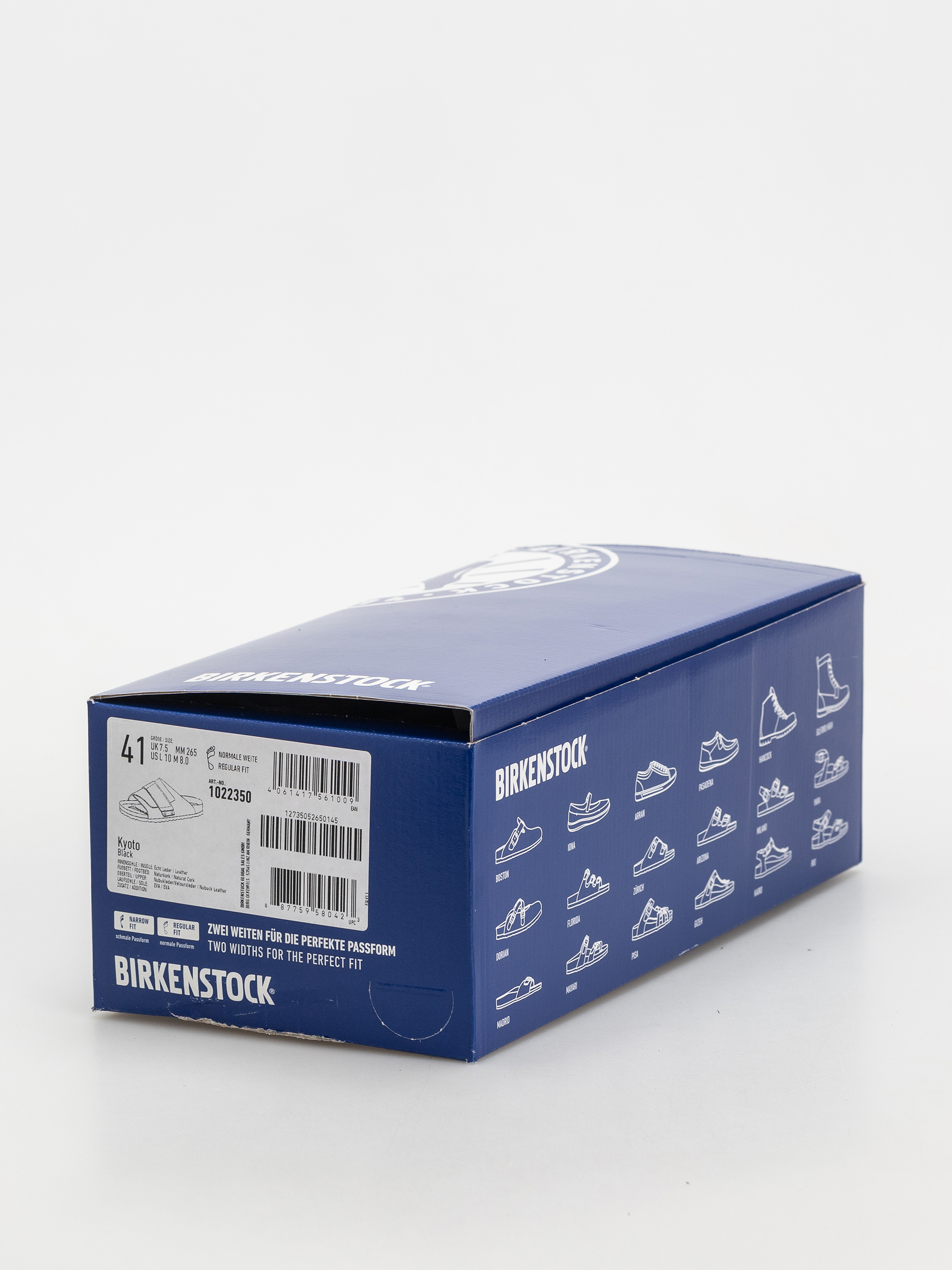 Plážovky Birkenstock Kyoto Nubuck Suede Leather Regular (black)