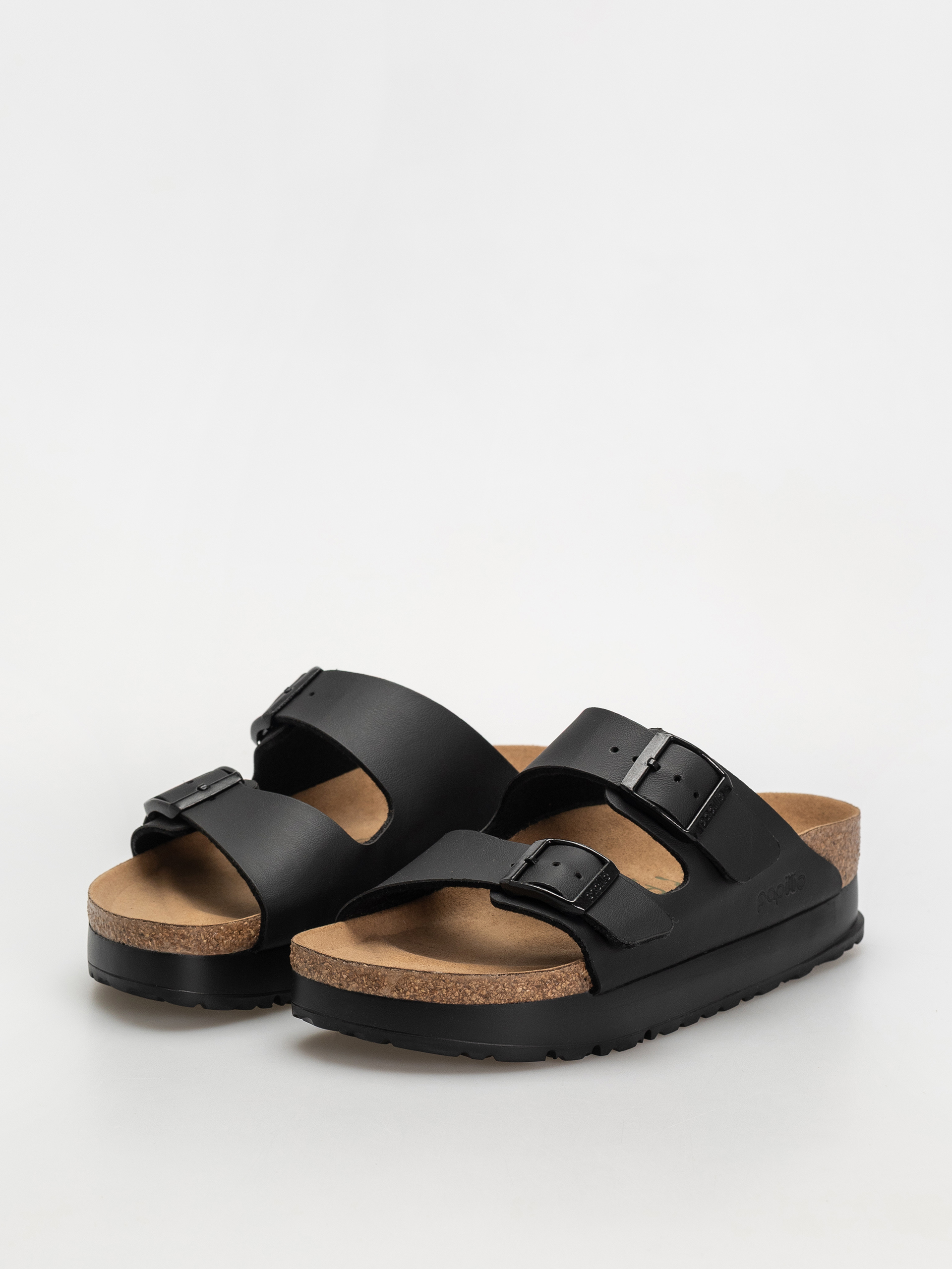Plážovky Birkenstock Arizona Flex Platform Vegan Narrow Wmn (black)