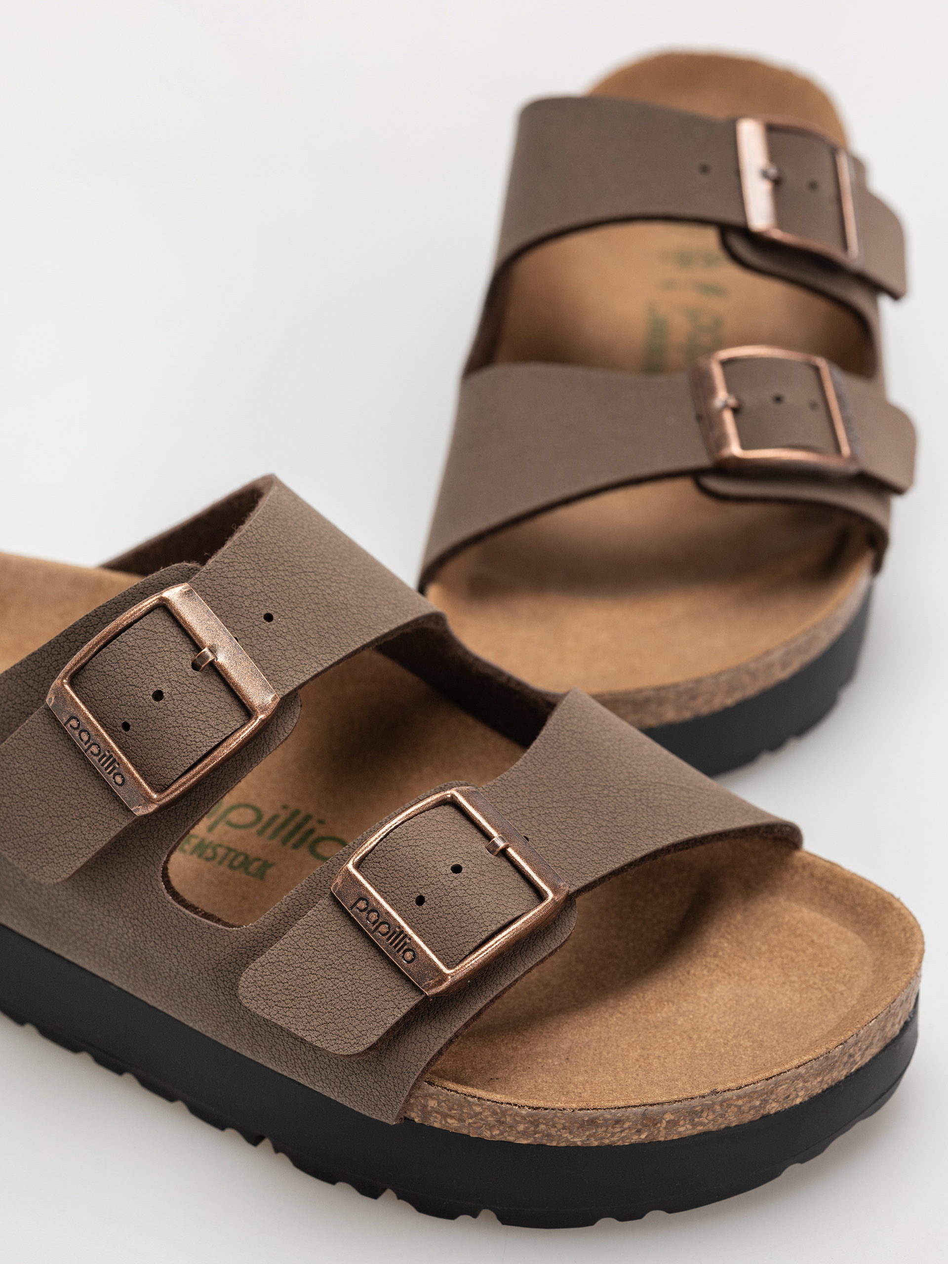 Plážovky Birkenstock Arizona Flex Platform Vegan Narrow Wmn (mocca)