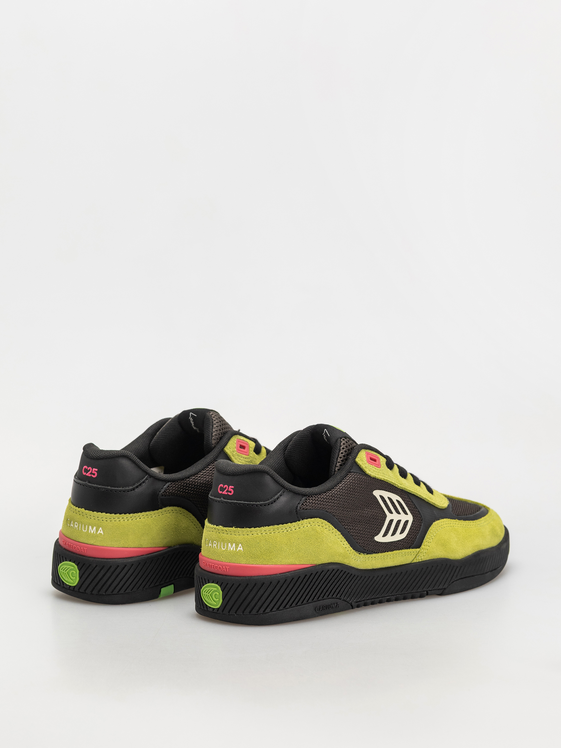 Boty Cariuma Skategoat C25 Pro (lime green suede black mesh ivory logo pink)