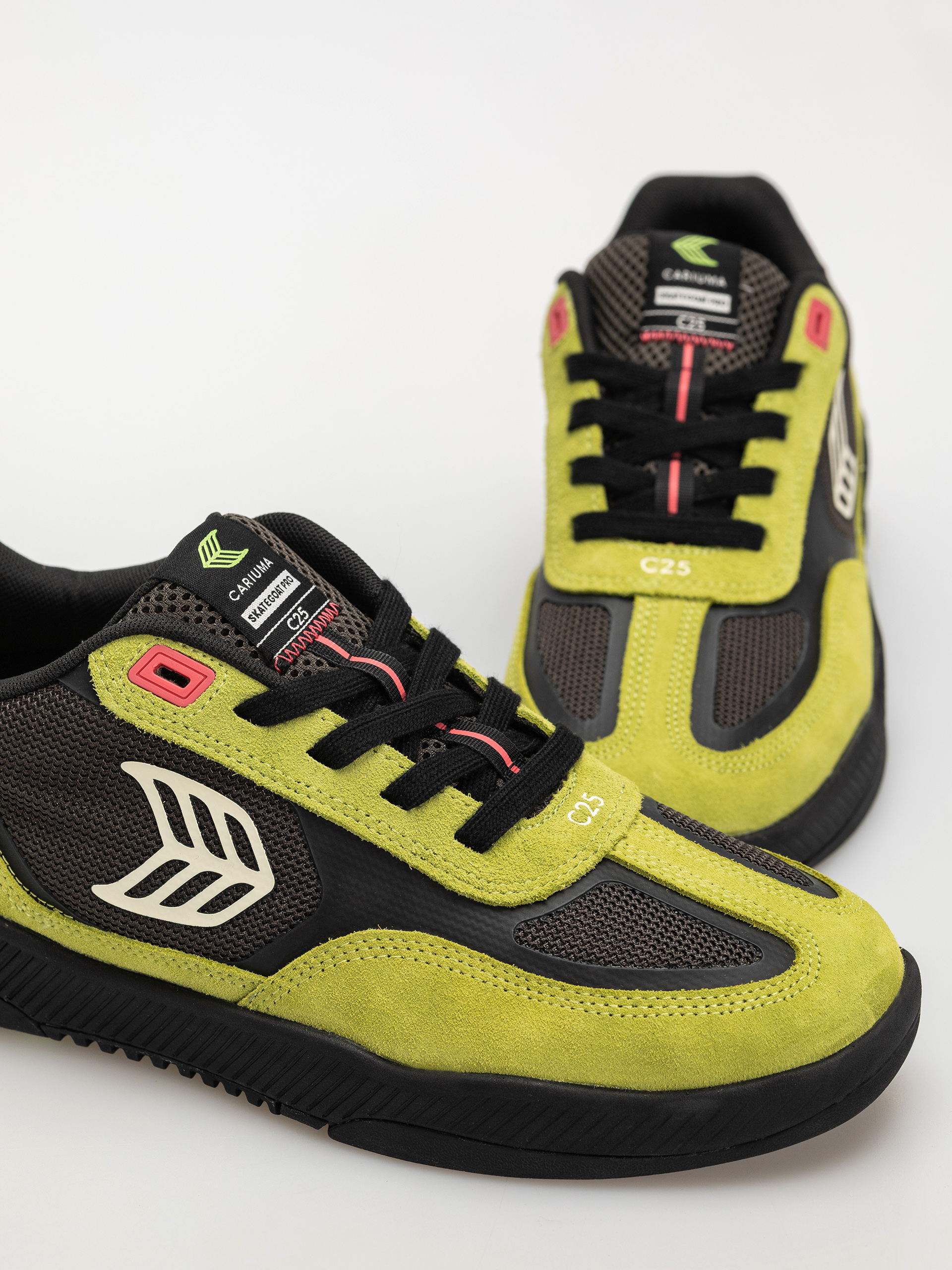 Boty Cariuma Skategoat C25 Pro (lime green suede black mesh ivory logo pink)