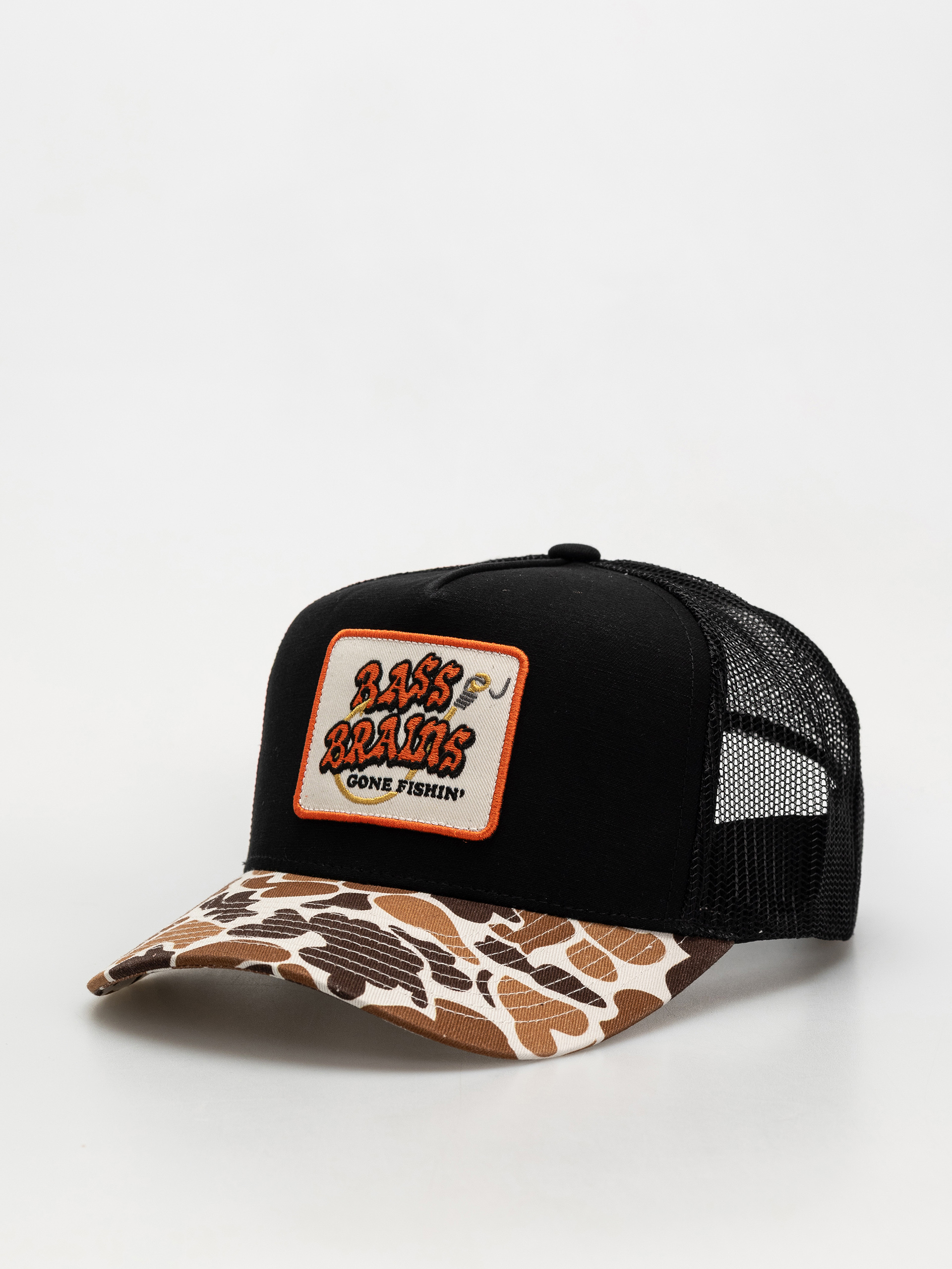 Kšiltovka  Brixton Bass Brains Gf Mp Trucker (camo/black)