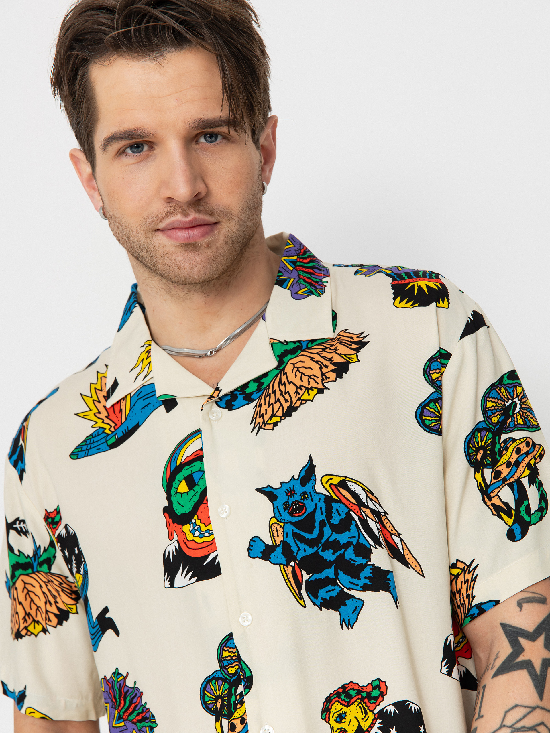 Košile Volcom Fa Bob Mollema (light beige)