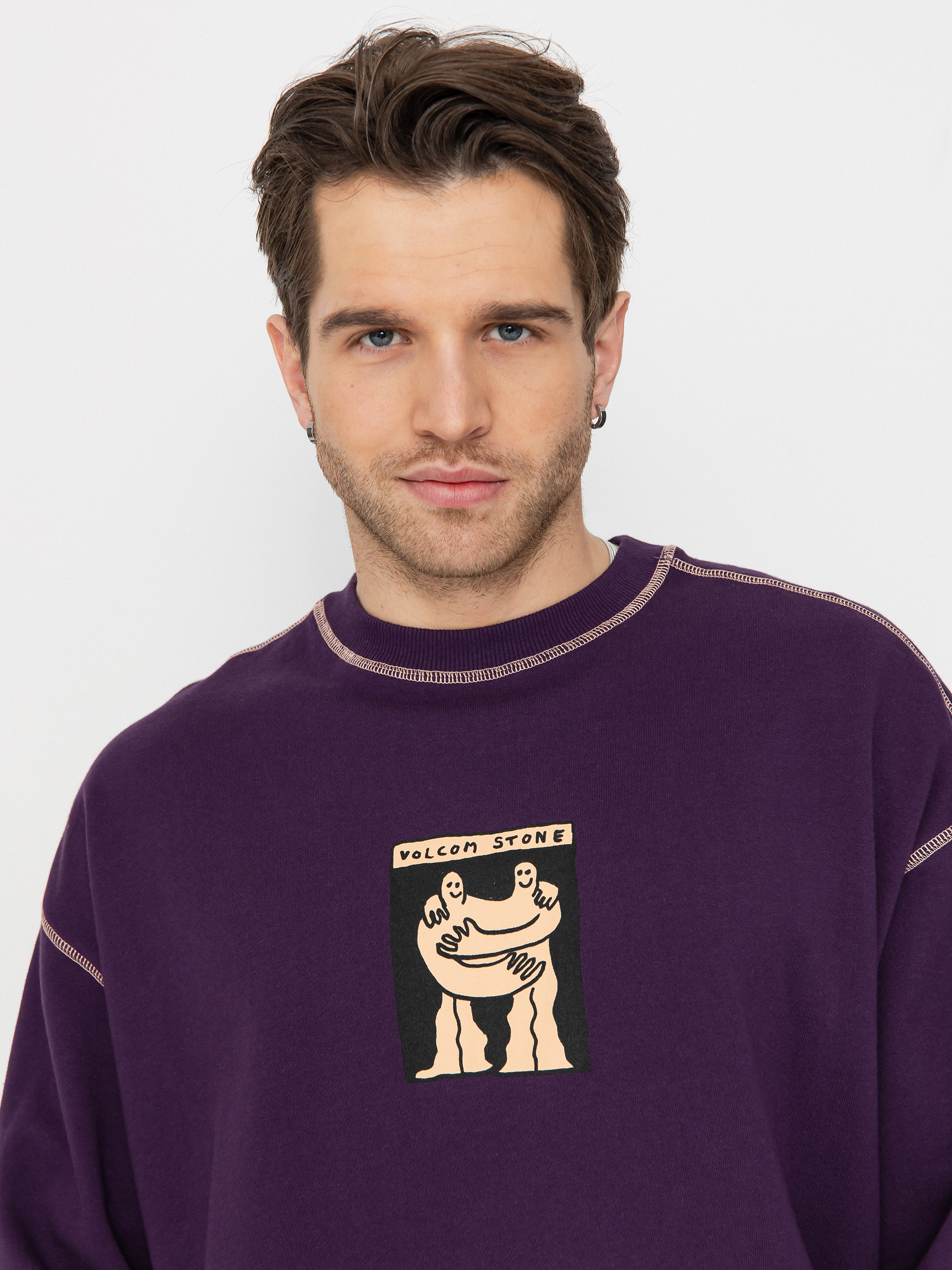 Mikina Volcom Podcol Crew (grape royale)