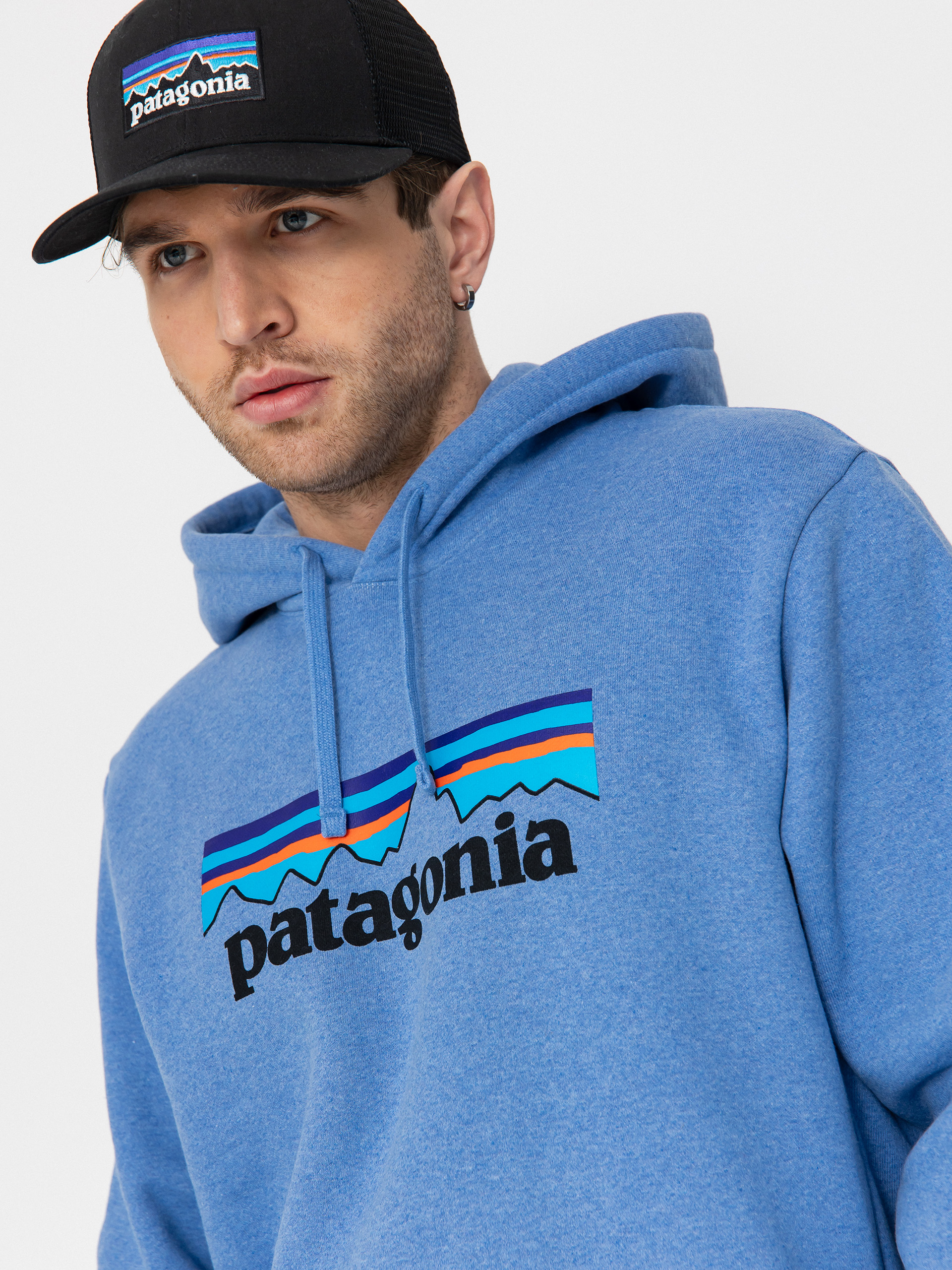 Mikina s kapucí Patagonia P 6 Logo Uprisal HD (abundant blue)