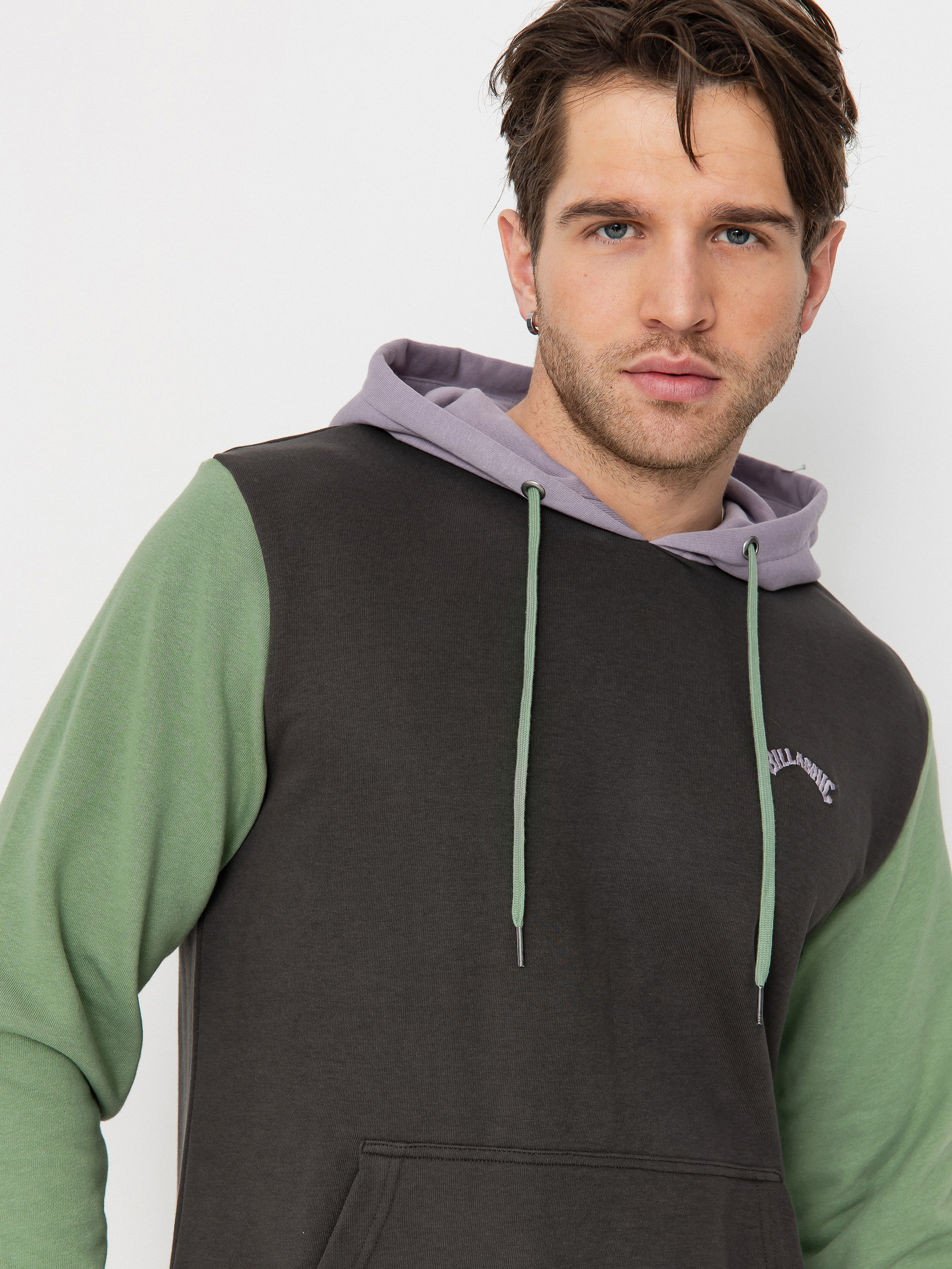 Mikina s kapucí Billabong Arch Block HD (raven)