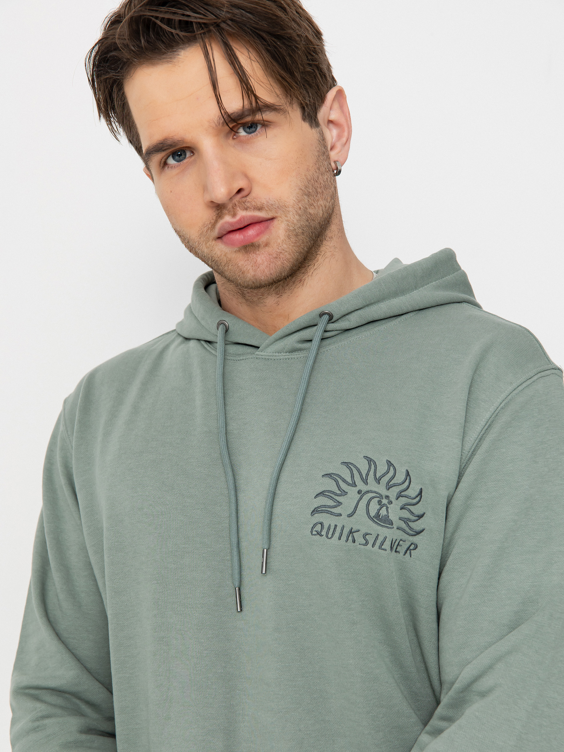 Mikina s kapucí Quiksilver Graphic Mix HD (chinois green)