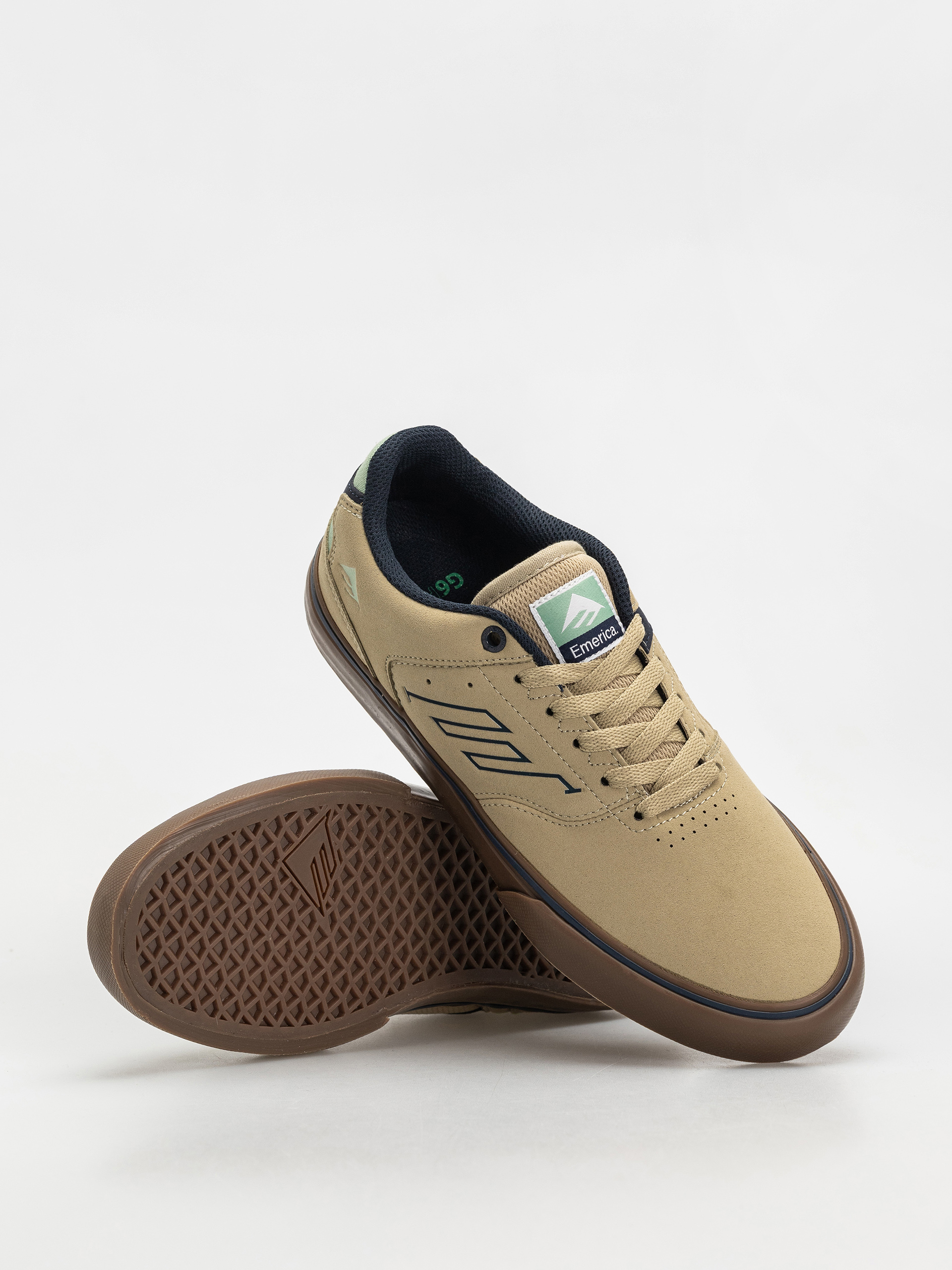 Boty Emerica The Low Vulc (tan/blue/green)