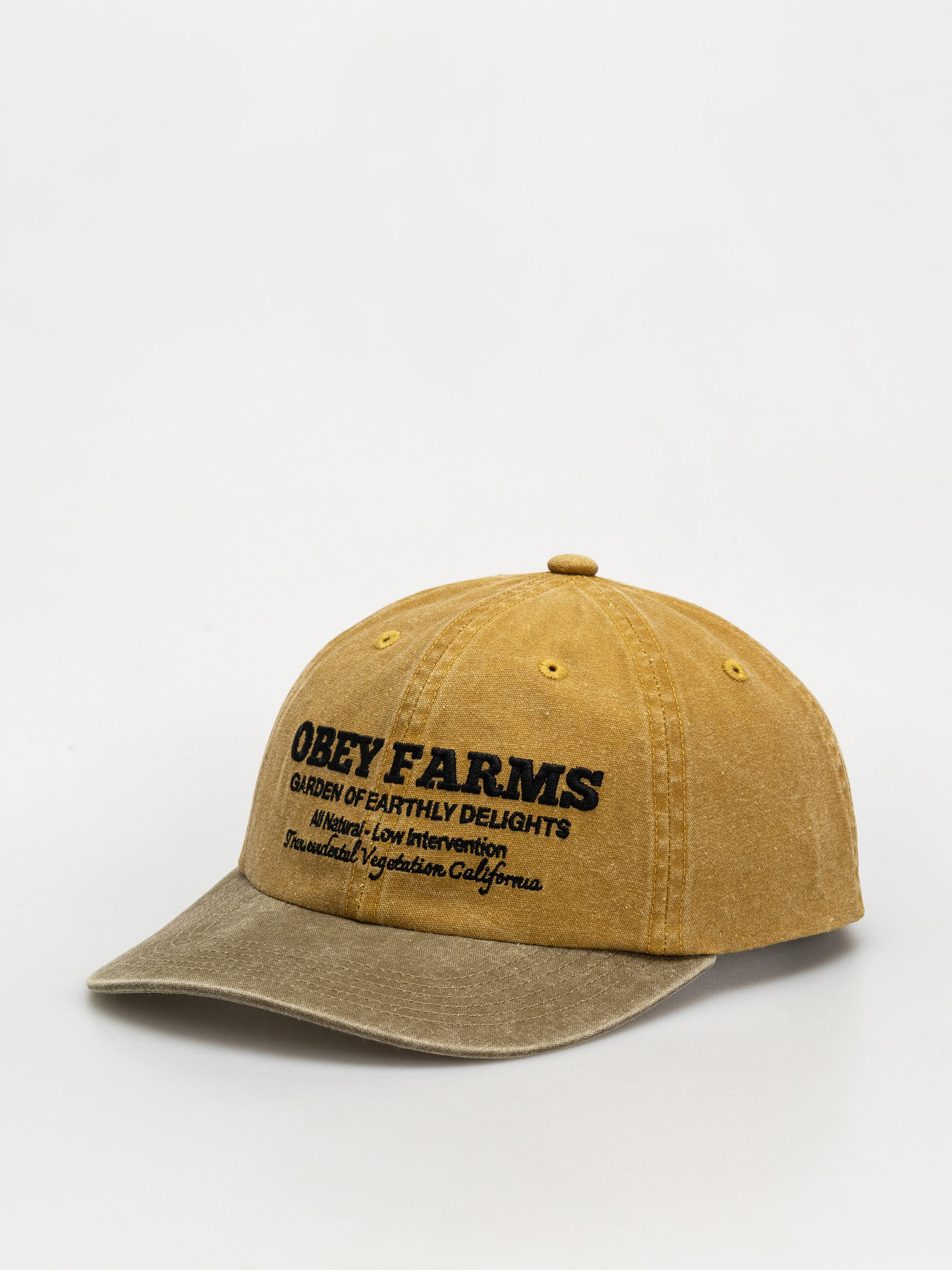 Kšiltovka  OBEY Pigment Obey Farms 6 Panel (pigment mustard multi)